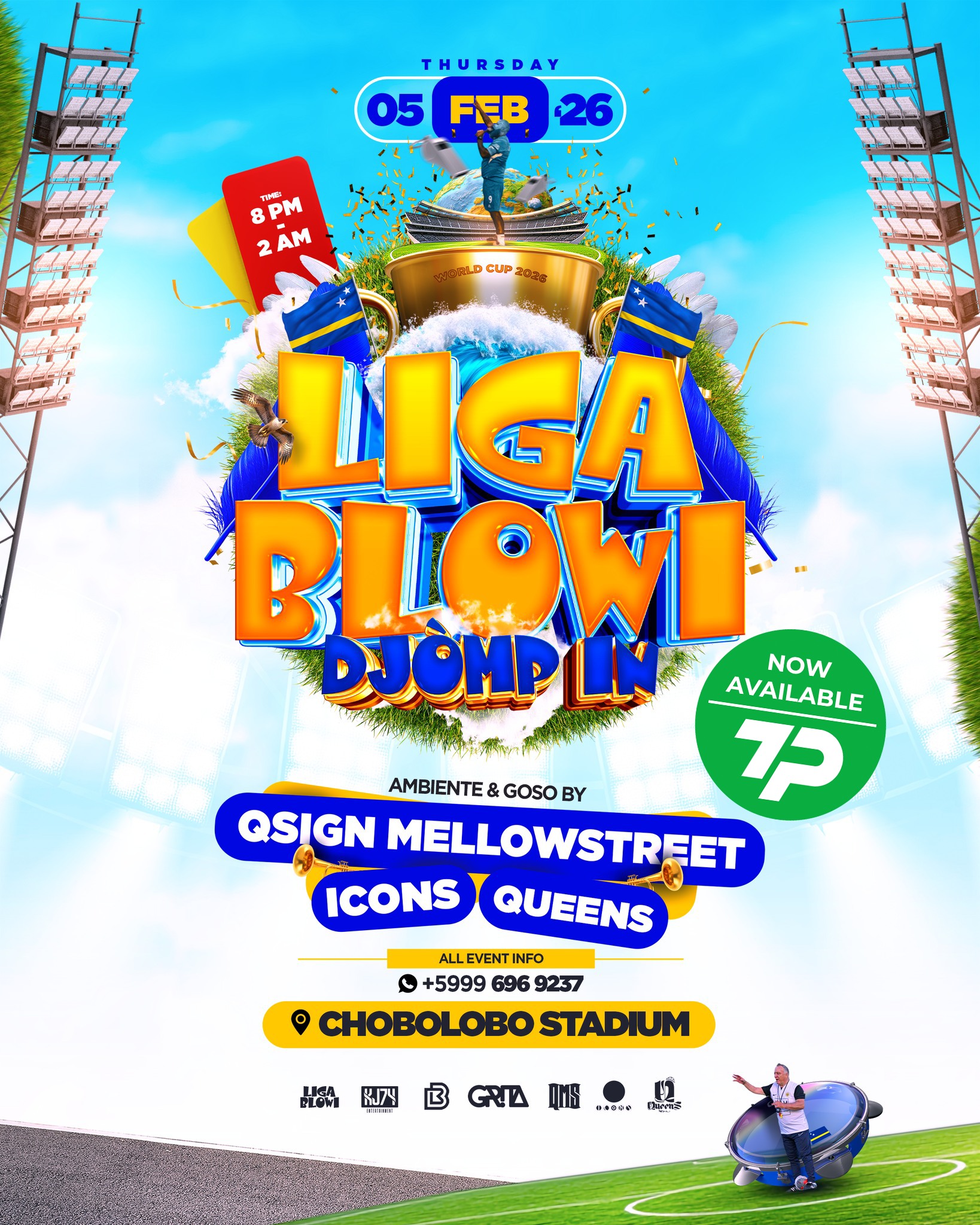 Well this season is almost over; but we still have some awesome carnival parties for you, meanwhile we are also tapping into a few upcoming events. 🎟️ Get your tickets today at our store in Zeelandia, or pay online and do a later pick-up! #curacao #carnival
-------
Ticket Point is located at Zeelandia Mall, next to Building Depot. 𝗦𝘁𝗼𝗿𝗲 𝗛𝗼𝘂𝗿𝘀:▪️Tuesday/Wednesday 12:00 - 16:00,🔹Thursday/Friday 12:00 - 18:00🔺Saturday 9:00 - 18:00. #tickets #news events2026