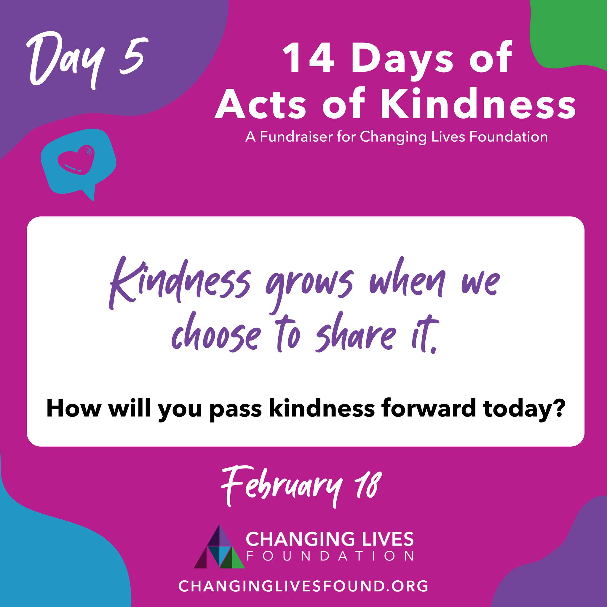 Kindness multiplies when we invite others in.
Comment how you showed kindness and share this to challenge someone you love. 🌊
#changinglivesfound #up2Him #nonprofit #fundraiser #kindness #actsofkindness #14days #february #day5