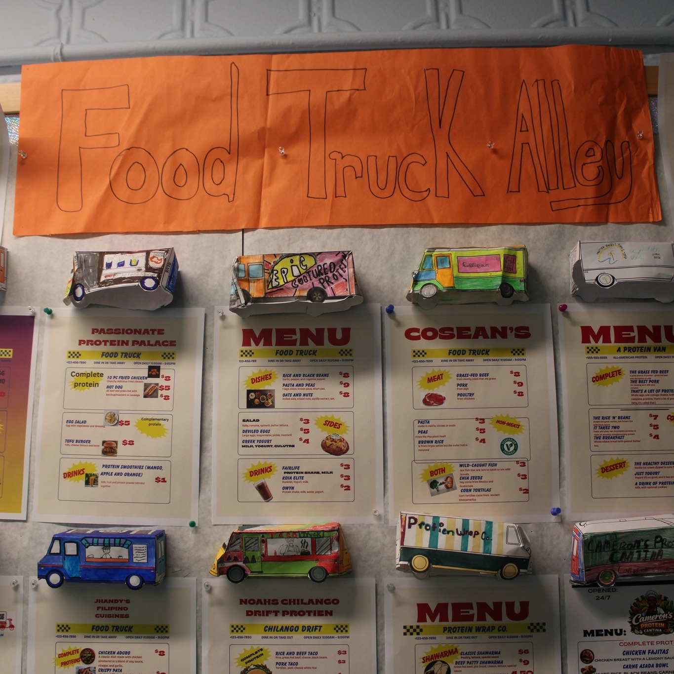 Happy Monday! Last week Ms. Lynch's 6th grade Biology class made food trucks and menus based on all the ways in which we can consume more protein (hint, hint, more than just meat-based). Then, the boys's creative skills were put to the test in their ability to make enticing menus and 3D food trucks. Great job everyone.
#needblindadmission #haveagjaday #financialaidforall