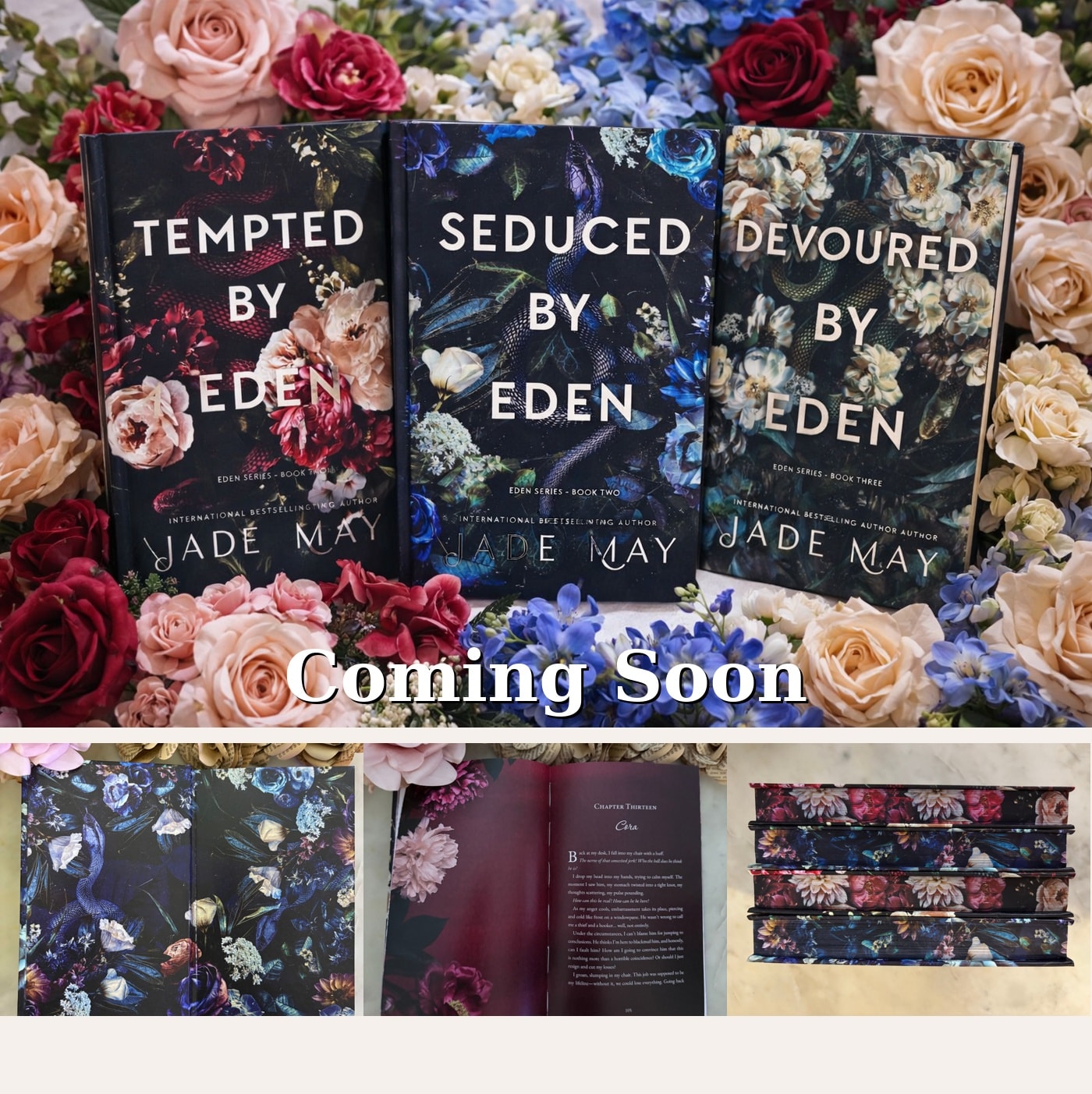 These books just scream luxury ✨
This beautiful seires by @authorjademay is not for the faint of heart! 🌶🥵
And to top it off - Sprayed edges. Foil hardback limited editions. Art woven through the pages.😍😍
The kind of books you admire… treasure… and absolutely do not loan to that one friend 👀 (no names mentioned).
These will sell fast!