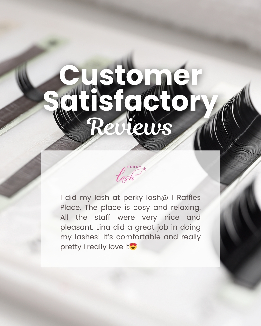 Nothing makes us happier than hearing from our lovely customers!
We’re so grateful for every kind word! Ready to start the Chinese New Year with lashes that'll impress your family and friends? 🧧😝
Slots are limited before CNY and secure yours before our slots are full!
#perkylash #sglashes #sglashextensions