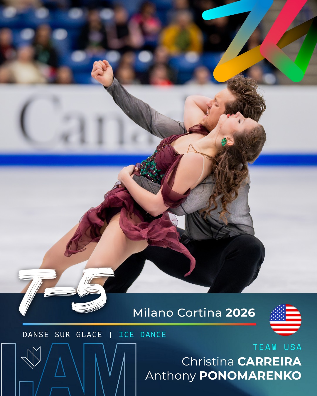 Dans 5 jours, la danse sur glace fera battre le cœur de Milan! 💙
Rencontrez les athlètes I. AM qui seront à #MilanoCortina2026 ✨Christina Carreira & Anthony Ponomarenko ✨
📍 Représentent: les États-Unis 🇺🇸
🤝 Patinent ensemble depuis: 2014
✨Font leurs débuts olympiques
📺 Voyez-les en action les 9 et 11 février pour la danse rythmique et pour la danse libre! Les États-Unis sont également qualifiés pour l’événement par équipes qui débutera le 6 février!
//
In 5 days, ice dancing will be the heart of Milan! 💙
Introducing I. AM’s #MilanoCortina2026 Olympians ✨Christina Carreira & Anthony Ponomarenko ✨
📍 Representing: USA 🇺🇸
🤝 Teamed up in: 2014
✨Making their Olympic debut
📺 Tune in February 9 & 11 for the rhythm and free dance! Team USA is also qualified for the Figure Skating Team Event starting on February 6th!
@christinacarreira @anthony.ponomarenko
📸 @danielleearlphotography