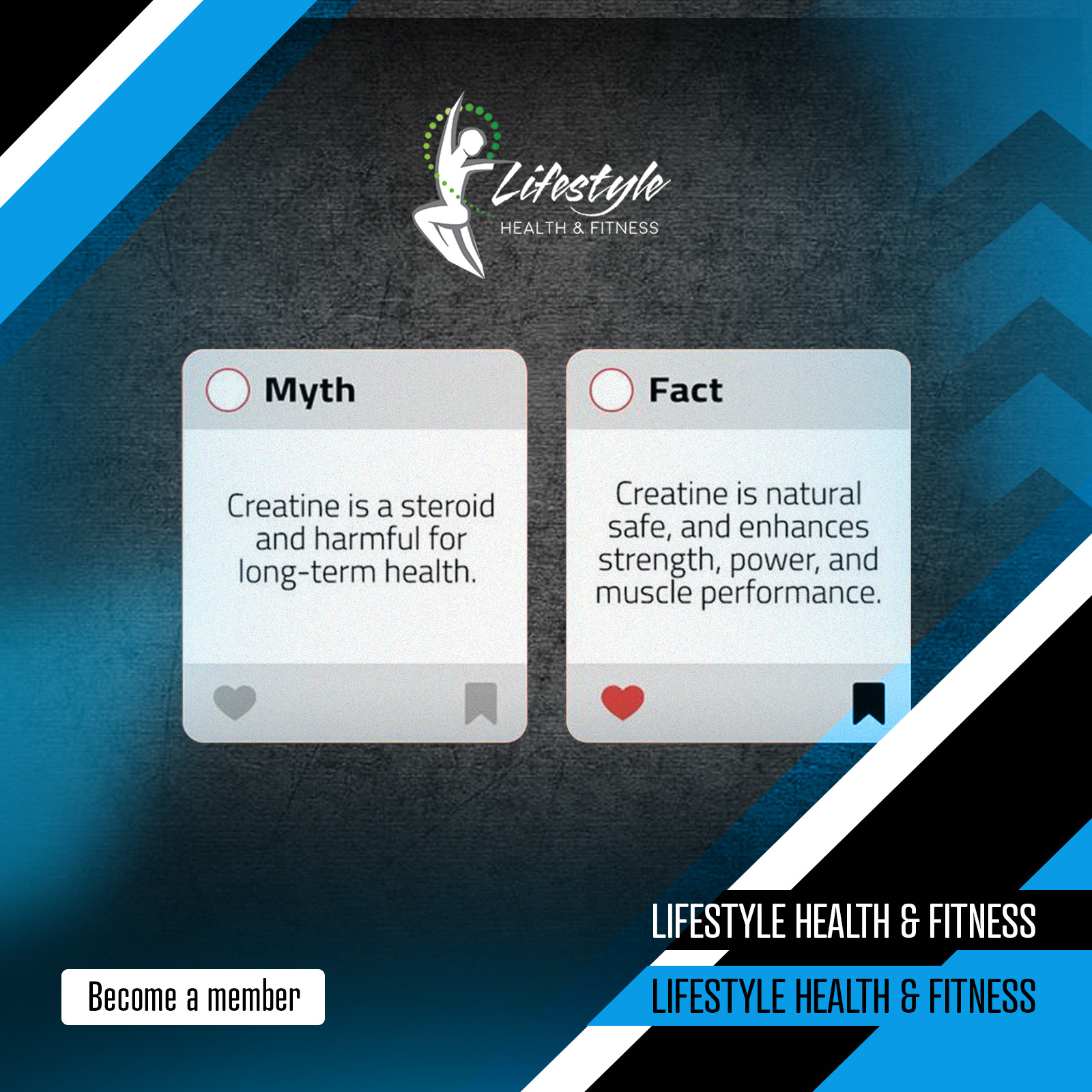 Fitness myths holding you back? ๐๏ธโโ๏ธ๐ช Letโs bust them and get you on the path to real results! โ
#LifestyleGym #MythVsFact #TrainSmart