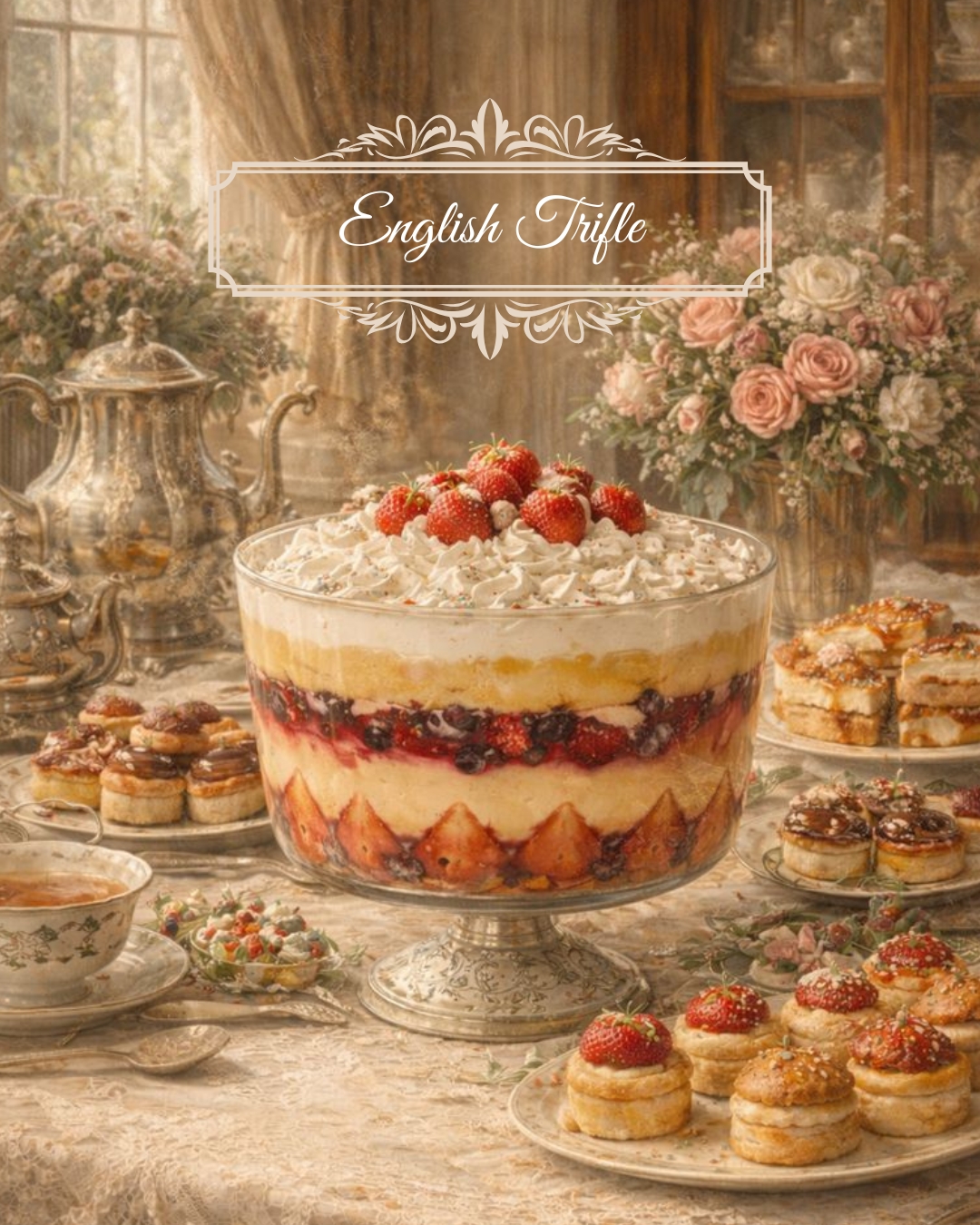 Heute möchte ich euch einen echten Klassiker der britischen Dessertkultur vorstellen… 🍓✨
Der englische Trifle hat eine lange Tradition und begeistert mich besonders durch sein wunderbares Spiel aus Texturen und Aromen 💛
Zarter Biskuit, fruchtige Beeren, feine Creme und eine luftige Haube aus Sahne — Schicht für Schicht ein Genuss, der perfekt zu einer stilvollen Tea Time passt 🫖
Genau deshalb durfte er in unserer Victorian Tea-Time Box nicht fehlen.
Er wirkt festlich und elegant, überrascht aber mit seiner herrlich ausgewogenen Leichtigkeit.
Ihr könnt die Box jetzt im Onlineshop www.Itisacake.de
per Click & Collect für 17,90 € vorbestellen — oder kommt gern spontan in meiner Konditorei vorbei:
It’s a cake!
Birkenweg 43
25524 Heiligenstedten
Auf Wunsch ergänze ich euer Tea-Time-Erlebnis mit original englischem Tee und feinem Teegebäck aus unserer Konditorei ☕🍪
Ich freue mich sehr, euch auch diesen britischen Klassiker ein Stück näherzubringen 💛
Eure
Julia 🥰