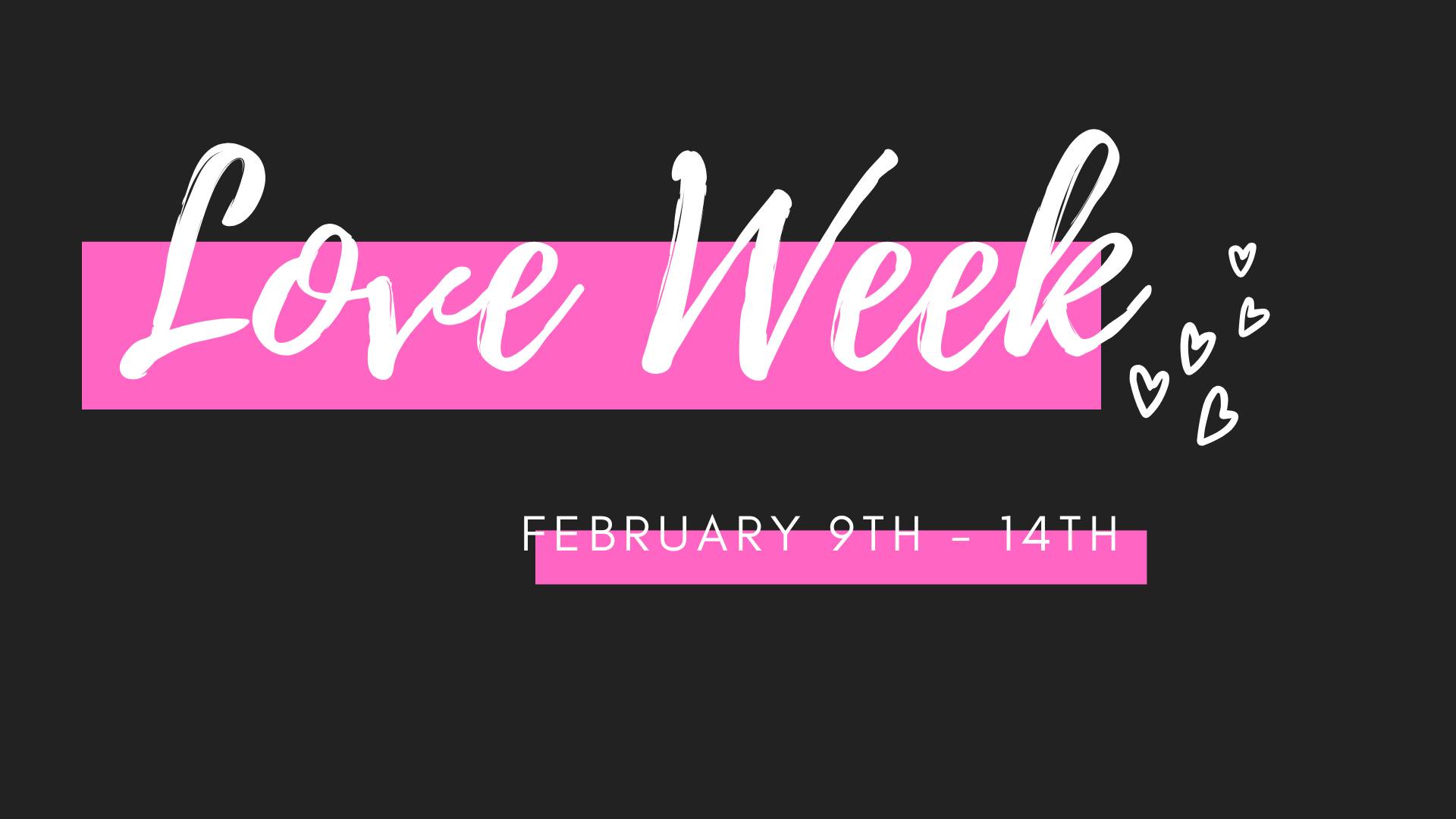 Next week is Love Week! 🩷
Wear pink, red and/or white to class this week to celebrate Valentine's Day!