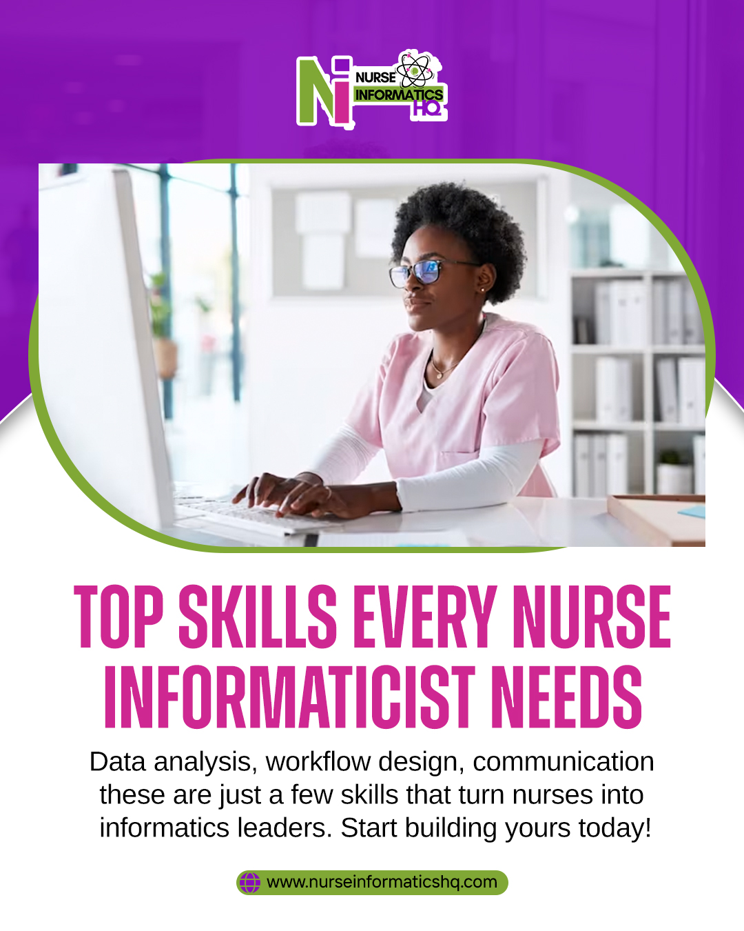 🩺💻 Top Skills Every Nurse Informaticist Needs
From data analysis and workflow design to strong communication skills, these are the essentials that turn nurses into informatics leaders. Ready to level up and lead at the intersection of care and tech?
👉 Start building your skills today at Nurse Informatics HQ: www.nurseinformaticshq.com
#NurseInformatics #HealthIT #NursesInTech #CareerDevelopment #InformaticsSkills