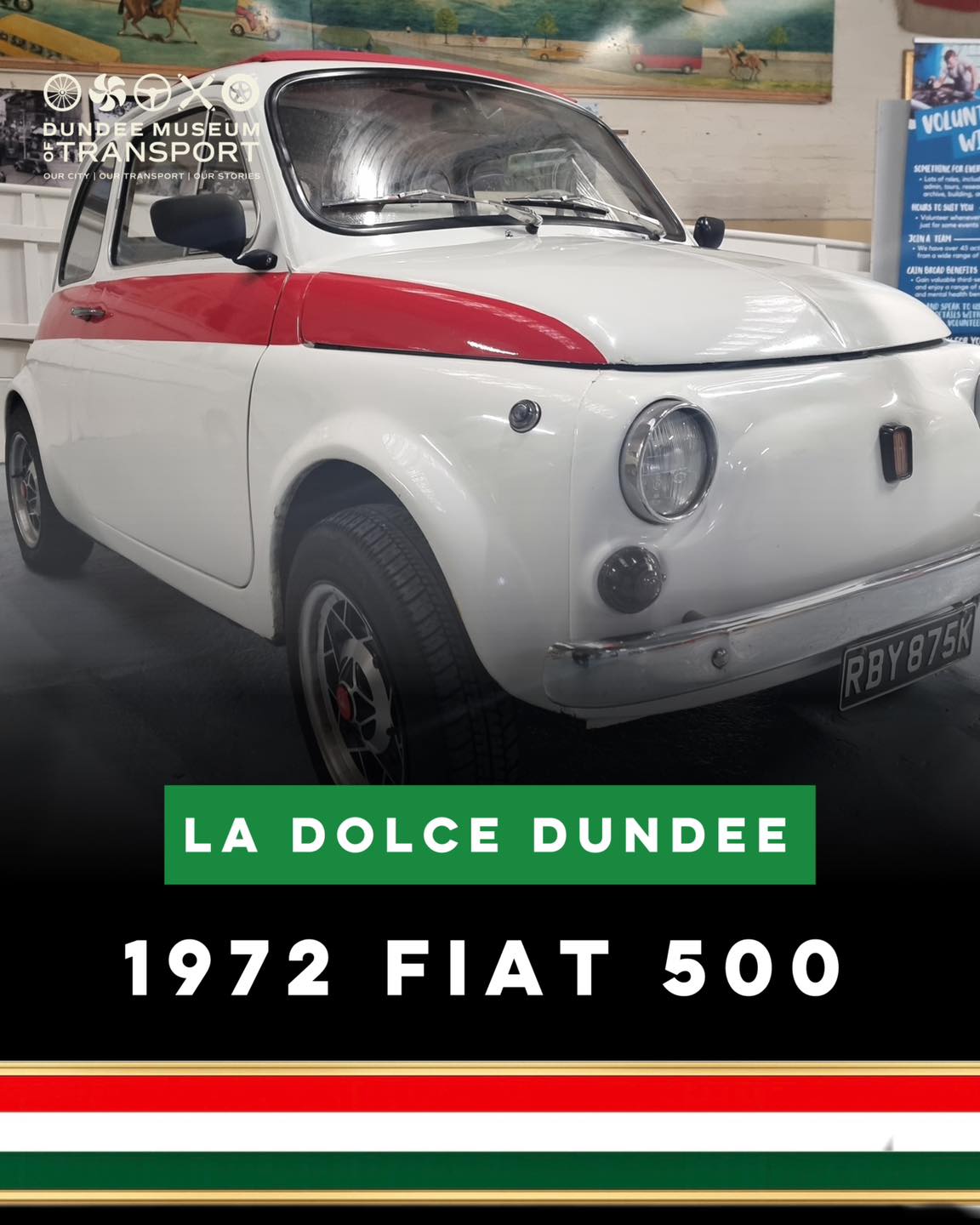 🚗🇮🇹 Meet the cars of La Dolce Dundee: Speed, Style and Italian Spirit
This charming 1972 Fiat 500 began life in Sardinia, where it was originally registered new and affectionately named Carolina by its first and only owner there. By the time it left Italy, the car had covered just 17,000km (10,500 miles) from new.
In 2000, Carolina made an unforgettable journey to the UK, driven the entire distance from Sardinia. The trip covered 1,055 miles in 33 hours, at an average speed of 31mph while achieving an impressive 63mpg - a true test of both car and driver.
Now in the UK, the current owners became the third custodians in 2020 and carried out a careful restoration. While some upgrades may not please the purists, they’ve made the car far more usable while allowing its age and character to show through naturally.
Originally upgraded to a 700cc engine producing around 50hp, the car later suffered a mechanical failure near the end of a long charity run from Fife to RAF Lossiemouth. That chapter led to the next evolution in its story.
Today, the Fiat 500 runs a 650cc engine from a Fiat 126, paired with a synchro gearbox that removes the need for double de-clutching. With additions like a stainless sports exhaust, electronic ignition, improved brakes and suspension, it remains charming to look at while being far more confident on the road.
📍 Dundee Museum of Transport, Market Mews
📆 Friday to Monday’s, 10am-4.30pm
🎟️ www.dmoft.co.uk/visit