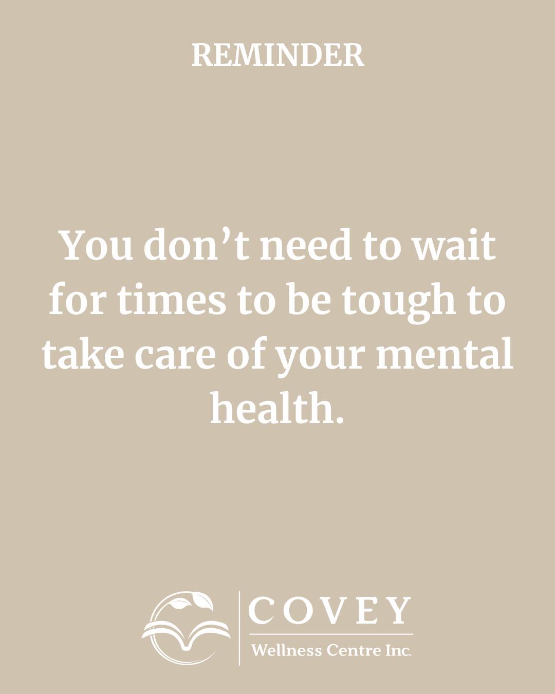 You deserve support even when things are โfine.โ
Mental health care is a daily practiceโsomething we nurture through check-ins, rest, connection, and self-compassion. You donโt have to wait for things to get hard to take care of yourself.
The Covey Wellness Centre team is here for you when you're ready โค