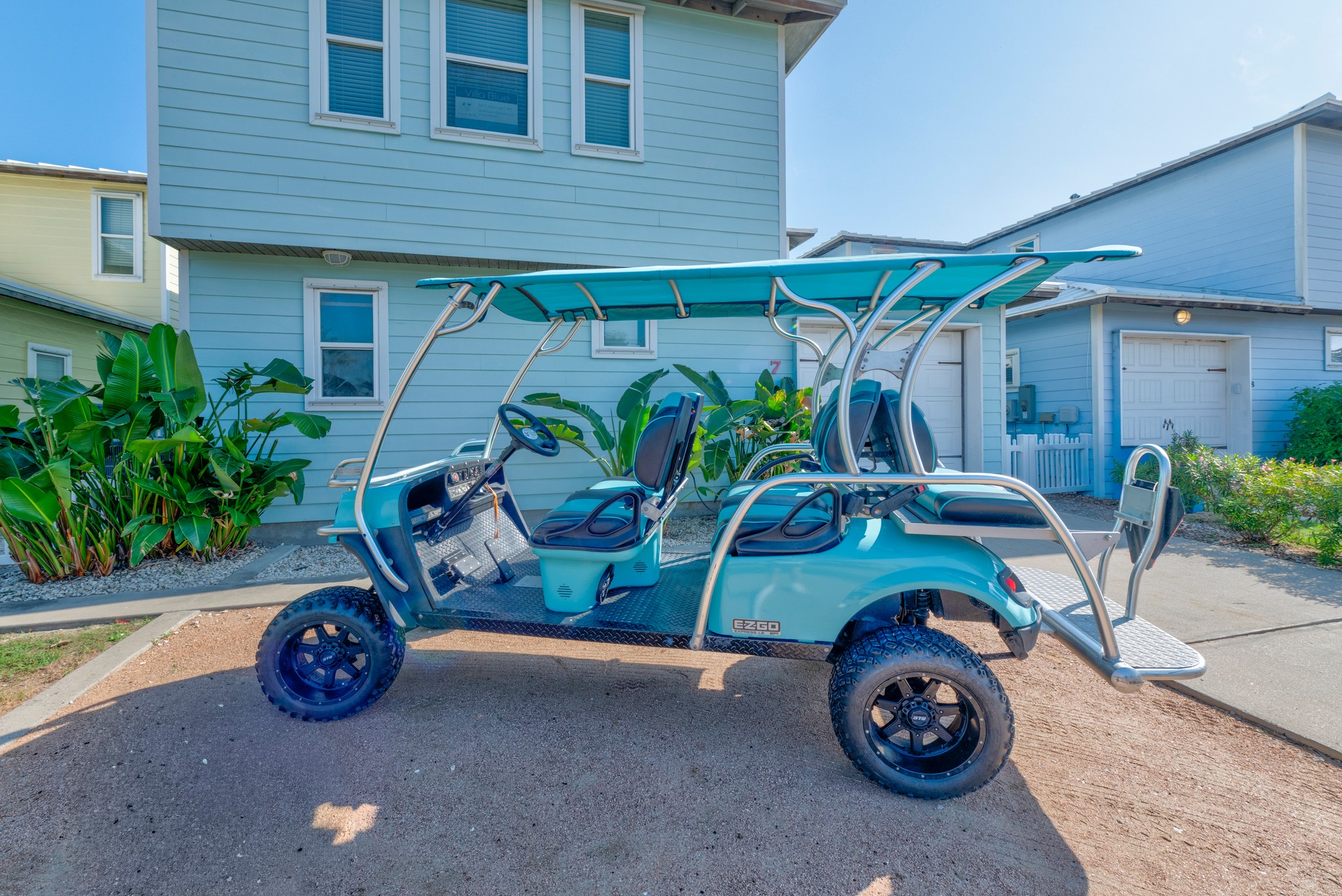 Park the car. Grab the golf cart. The rest is easy. 🌊