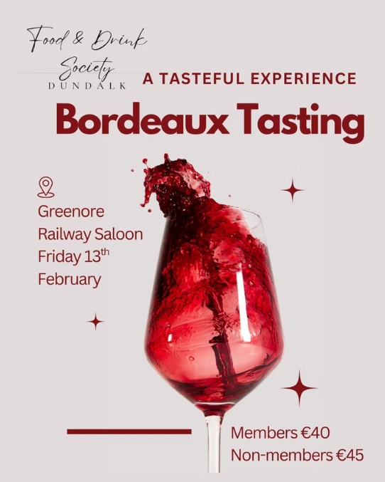 Love is in the air...and in the glass 🍷❤️
This Valentine’s, Taste Bordeaux brings some of France’s most iconic wines to Greenore Railway Saloon, Dundalk. A wine tasting experience, perfect for couples who love to sip, savour and discover together.
More details on 👉 visitlouth.ie
#VisitLouth #KeepDiscovering #IrelandsAncientEast #ValentinesInLouth #WineLovers