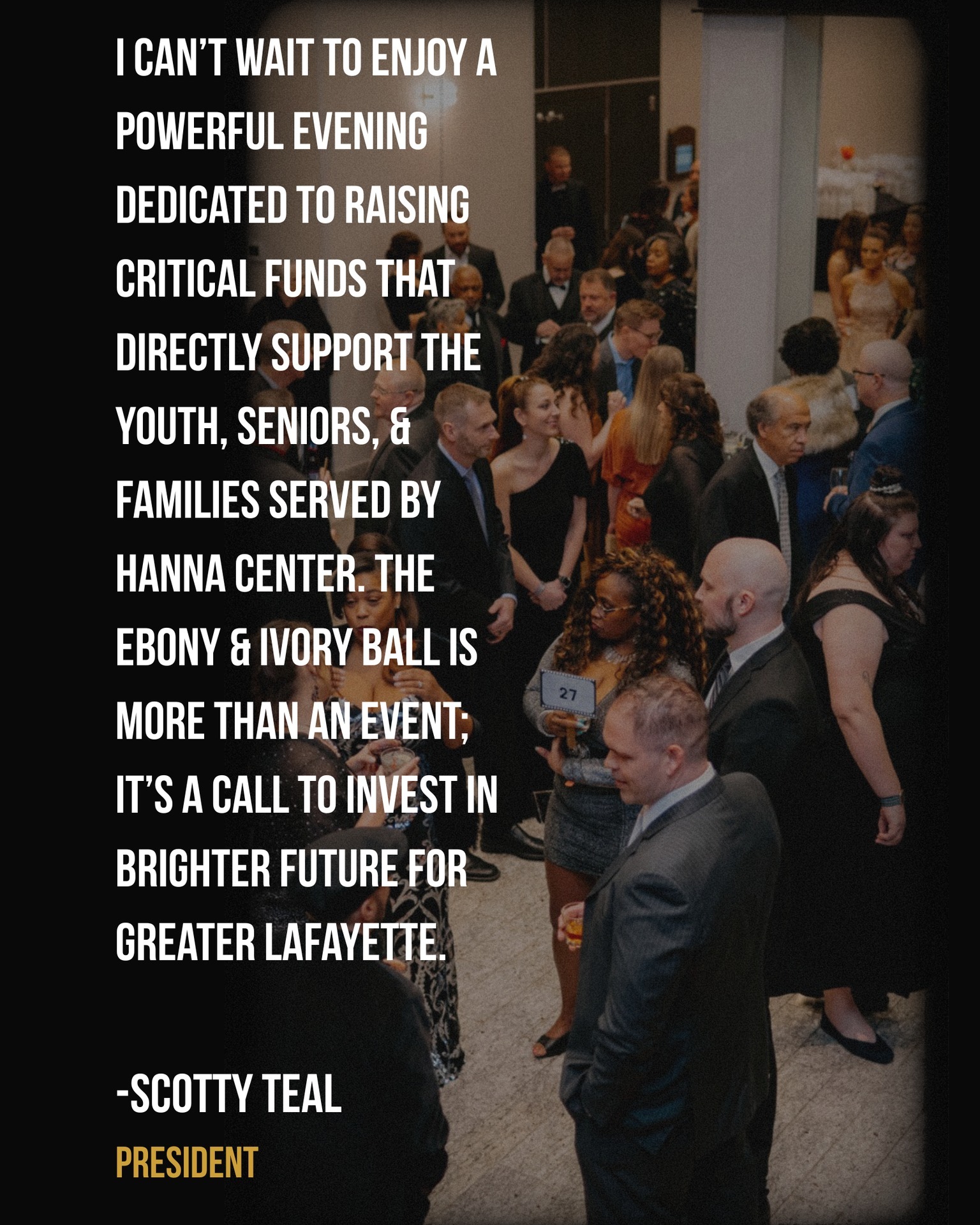 ONLY ONE more day until Ebony & Ivory!! We can't wait to celebrate with you and neither can our President, Scotty Teal!! ๐ค๐
Just a reminder, NO tickets will be sold at the door!