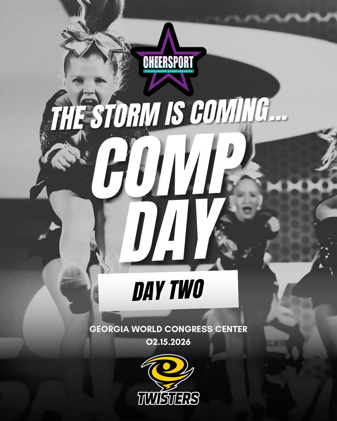 WAKE UP—IT’S COMP DAY 2!! 🔥 You got this!! 💪✨ #twisterallstars #thestormiscoming