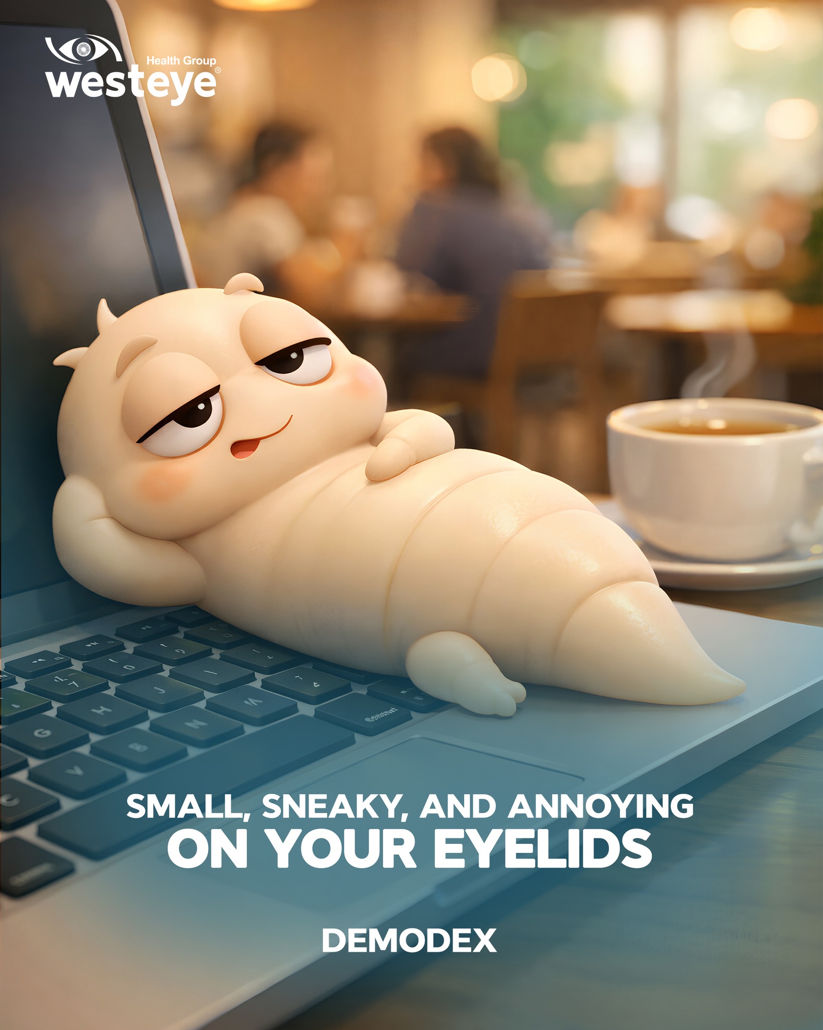 Tiny. Invisible. Annoying.
Meet Demodex, a microscopic mite that lives on your eyelashes and can cause itching, redness, and irritation without you even noticing.
Your eyes deserve better care.
#westeyehospitals