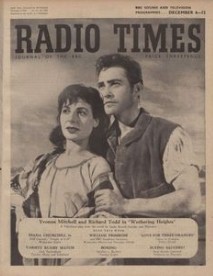 No, this isn't about the latest film version of Wuthering Heights. It's from 1953 and this happened to be the year I was looking at today on the BBC's amazing and incredibly useful Genome Project website. If you're a writer setting your story anywhere from 1923 to 2009 and you want to know what your characters were listening to on the radio or watching on BBC TV this website will tell you - any time, any day, any of those years. It's great, too, on a personal level, looking through the programmes you enjoyed when you were little. Be careful, though. It's beguiling. Once you start...
#bbc #bbcgenomeproject #radiotimes #sourceforwriters #nostalgia