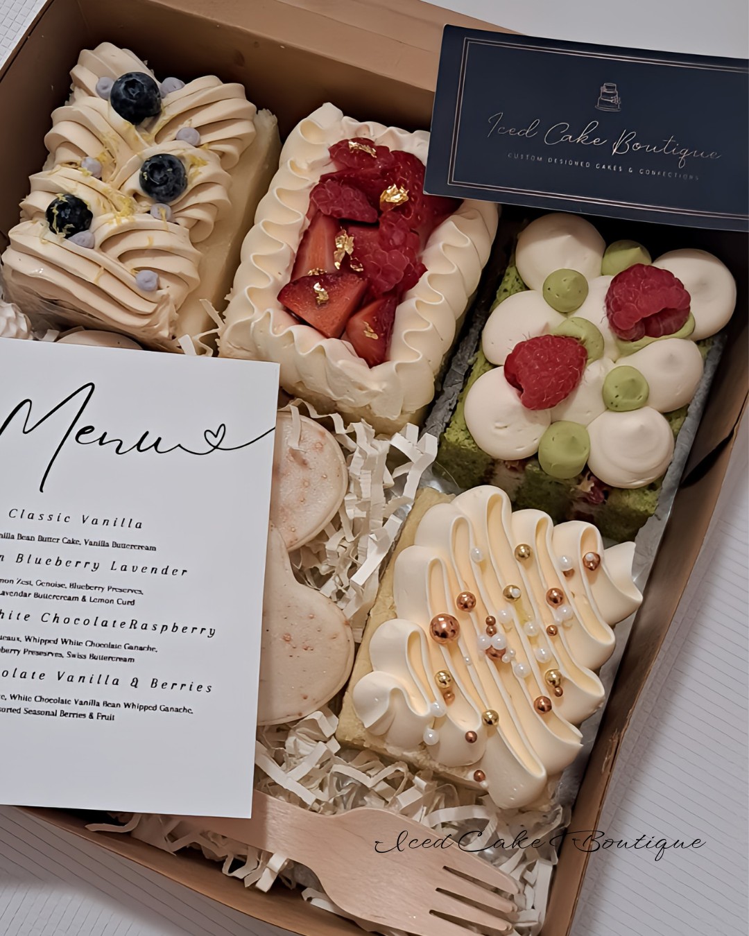 Wedding Cake Tasting Boxes Available!
If you’re planning a wedding and have been thinking about a cake or dessert table, this is a perfect time to book a tasting box.
We’re currently offering cake tasting boxes (including vegan and dairy-free options) so couples can sample flavours and textures before finalizing their wedding desserts. We also offer specialty tasting boxes for items like Millefoglie–style cakes, mini pastries for dessert tables and favours.
Just a reminder!
Winter Wedding Promotion – ends March 1, 2026
Couples must be fully booked by March 1, 2026, to take advantage of this special.
The promotion applies to all wedding orders, including:
Wedding cakes
Specialty cakes
Dessert tables
Wedding favours
*All wedding orders over $350 receive a reimbursement for their tasting box.
Tasting boxes can be ordered directly through our website, or you’re welcome to DM us to inquire about options and availability:
👉 https://www.icedcakeboutique.ca/category/all-products
Limited tasting slots available each month. If you’re early in planning, this is a great way to get started — and if you’re ready to book, it’s the perfect time to lock in your date. 🤍
#weddingtasting
#weddingcake
#torontoweddingcakes
#weddingplanningcanada
#vegancake
#dairyfreecake
#weddingdesserts
#desserttable
#weddinginspo
#icedcakeboutique