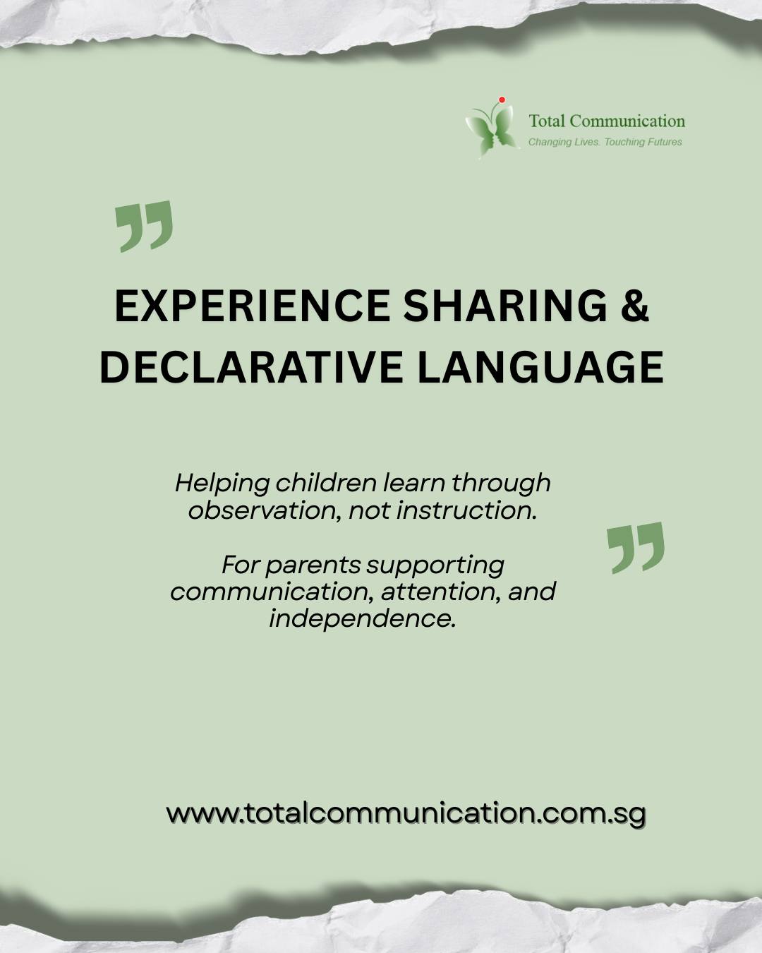 Learning flourishes when children feel supported.
Shared everyday moments nurture regulation, communication, and confidence.
Connect with us to learn more, call/WhatsApp: +65 9115 8895
#TotalCommunication #ChildDevelopment #SpeechTherapySingapore #DevelopmentalTherapy