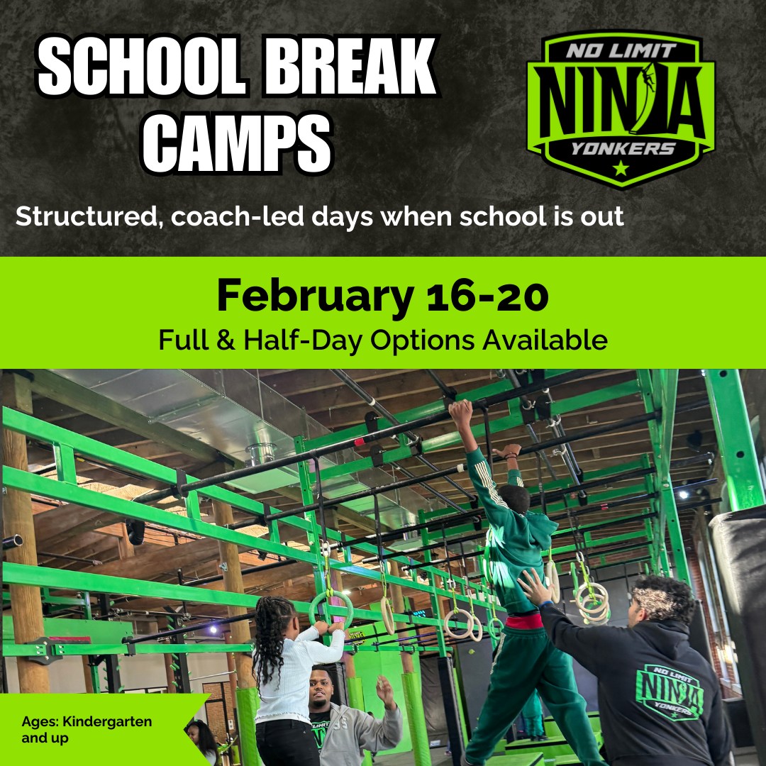 Presidents Week plans for February 16–20
School Break Camps at No Limit Ninja Yonkers combine structured ninja training and active games to keep kids moving throughout the break.
✔ Led by certified coaches
✔ Clear daily structure
✔ Full- and half-day options available
Registration link in bio.
#NoLimitNinjaYonkers
#YonkersFamilies
#WestchesterFamilies
#PresidentsWeek
#SchoolBreakCamp
#ActiveKids
#IndoorActivities
#WestchesterMoms
#YonkersMoms