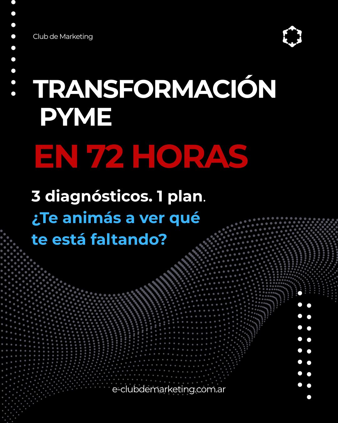 Sentís que tu empresa podría estar vendiendo más, pero no sabés exactamente qué ajustar?
Con nuestra Intervención 72 Horas analizamos tu negocio desde adentro: procesos comerciales, atención al cliente, marketing y experiencia de compra.
En solo 3 días obtenés:
✔️ Diagnóstico claro
✔️ Problemas priorizados
✔️ Plan de acción concreto para mejorar de inmediato
Ideal para empresas que saben que tienen potencial, pero hoy no lo están capitalizando.
Si querés entender qué está frenando tu crecimiento,
esta auditoría intensiva es el punto de partida.
📲 Hablemos
👉 Más info en www.e-clubdemarketing.com.ar
#AuditoriaComercial #CrecimientoEmpresarial #PYMES #MarketingEstrategico