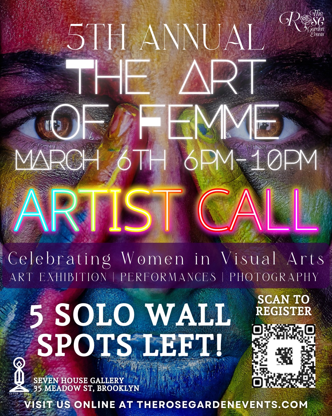 🚨 ONLY 5 SOLO WALL SPOTS LEFT 🚨 And once they’re gone… that’s it.
If you’ve been waiting to claim your space at Art of Femme, this is your sign. Solo wall placements are almost SOLD OUT, and this is one of our most sought-after opportunities for visual artists.
✨ Be seen
✨ Be celebrated
✨ Be part of our 5th annual Art of Femme experience
Spots are filling fast and we do not expect these to last.
🎨 Apply now → Link in bio or scan the QR code
#ArtOfFemme #ArtistCall #RoseGardenEvents #WomenInTheArts