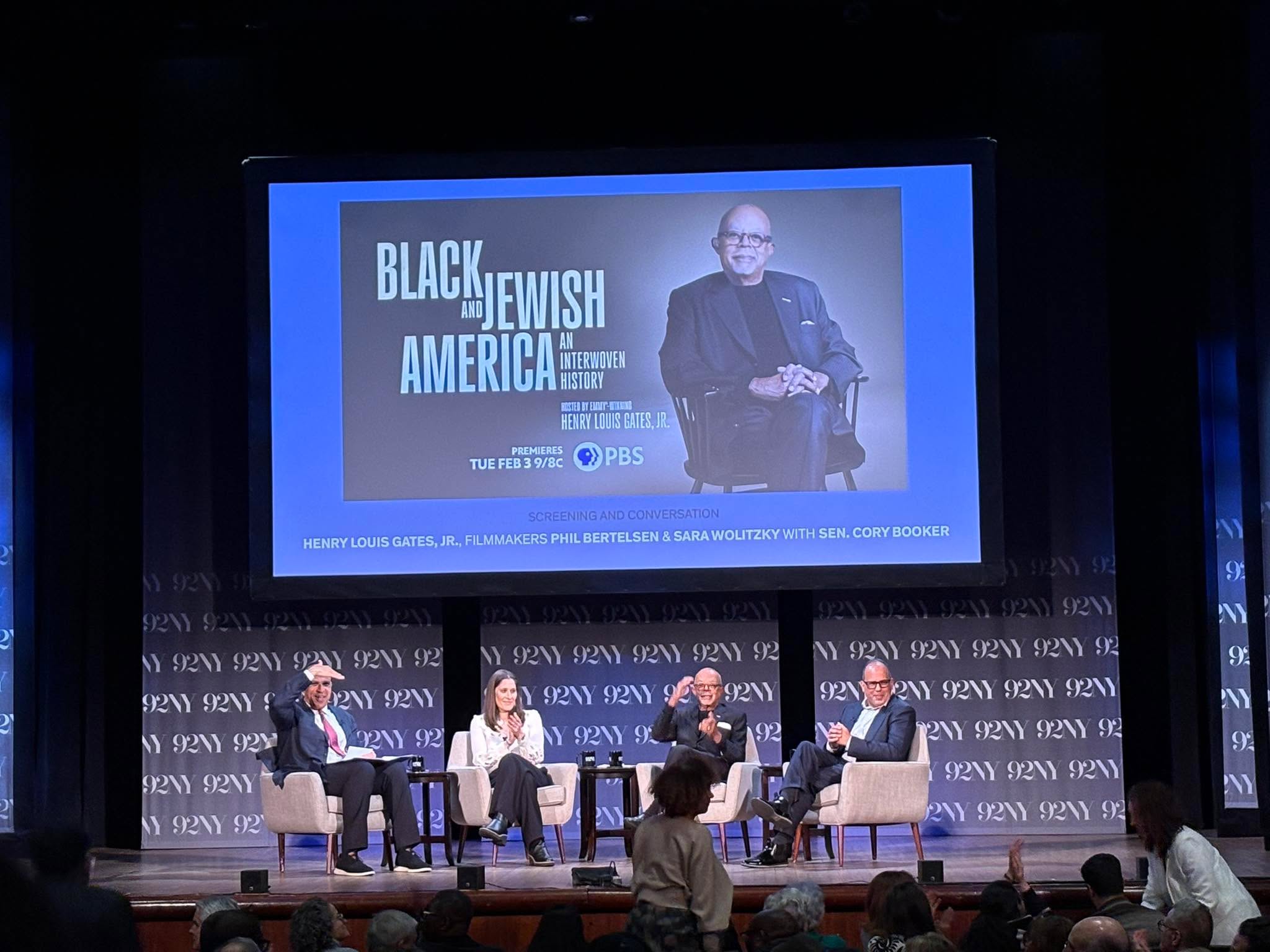 Dr Henry Louis Gates, Senator Cory Booker. Black and Jewisj in Americ Van Jones was in the audience. I love NY.
