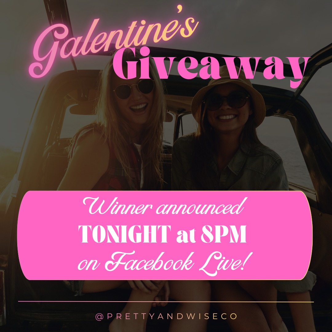 TONIGHT’S THE NIGHT 💕🎉
Join us LIVE on Facebook at 8pm as we announce the winner of our
Galentine’s Bestie Box Giveaway!
Grab your bestie, hop on with us, and celebrate friendship + faith.
You don’t want to miss this. 💖