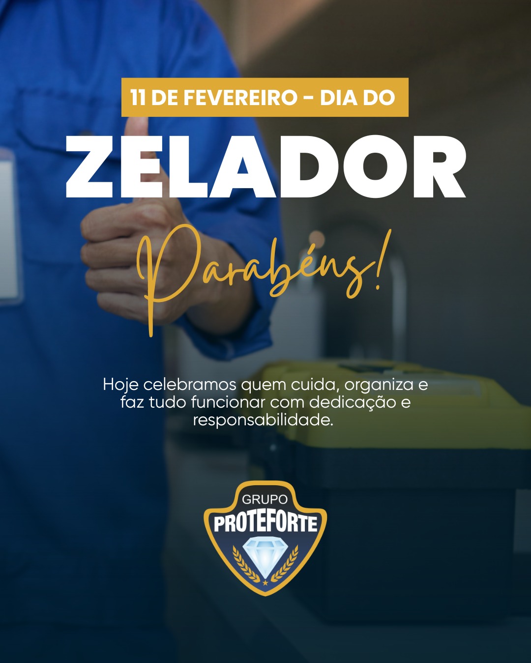 O zelo que mantém tudo em ordem, o cuidado com cada detalhe e a dedicação que faz os ambientes funcionarem com qualidade e segurança merecem reconhecimento todos os dias. Hoje é dia de valorizar quem trabalha com responsabilidade, atenção e compromisso para proporcionar bem estar a todos.
Parabéns a todos os zeladores pelo excelente trabalho. 👏
#DiaDoZelador #Reconhecimento #ValorizaçãoProfissional #GrupoProteforte