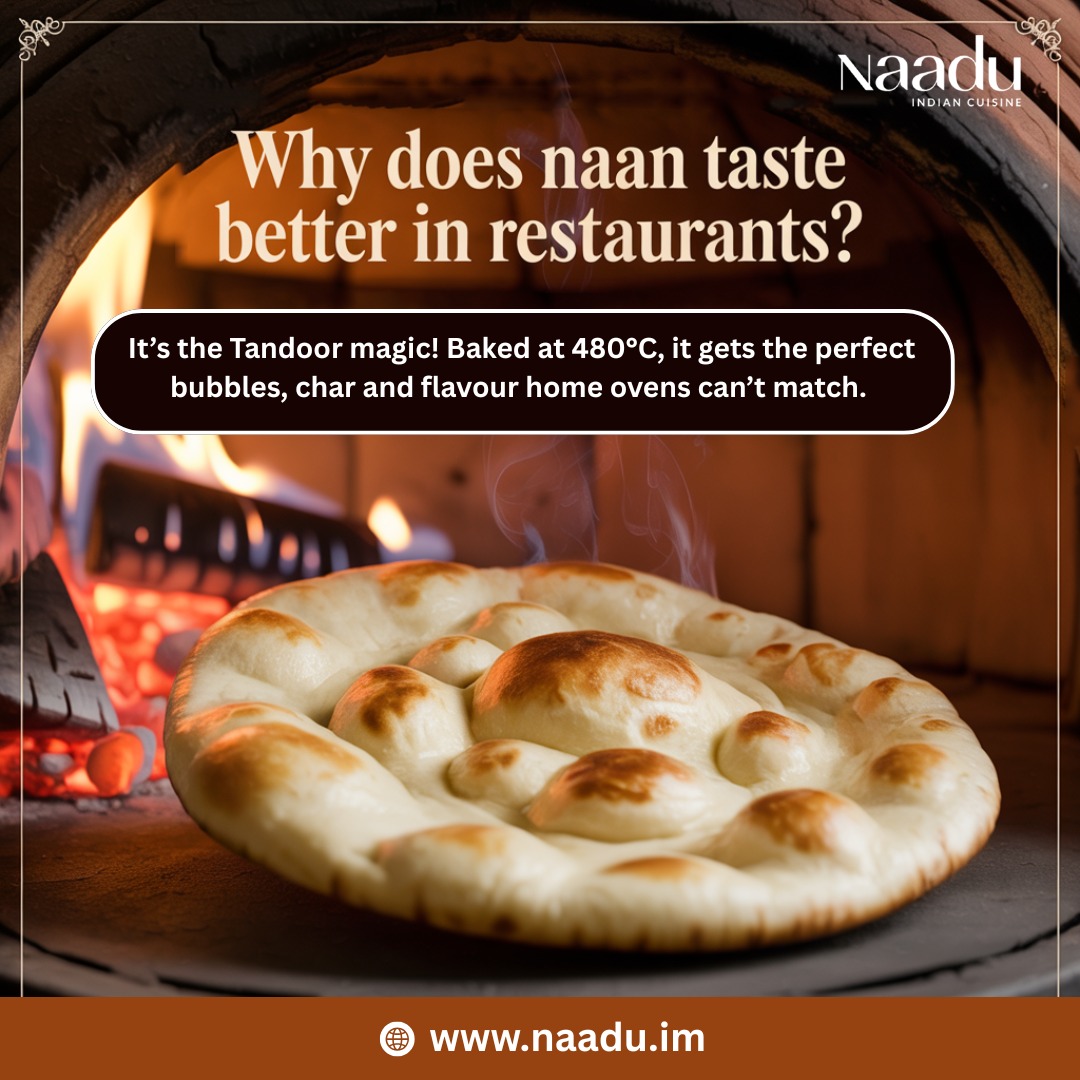 Ever wondered why restaurant Naan tastes so much better than homemade?
The secret lies in the Tandoor, a clay oven reaching 480°C (900°F). This extreme heat:
- Creates fluffy bubbles
- Adds a charred, smoky flavour
- Bakes the bread perfectly in minutes
At Naadu, every Naan is baked fresh to order, giving you the authentic taste of India in every bite.
https://www.naadu.im/
#NaaduIm #NaanLovers #TandoorMagic #AuthenticIndianCuisine #FreshBreadEveryOrder #IndianFlavours #FoodFacts #DouglasIsleOfMan #IndianBreads #TasteOfIndia