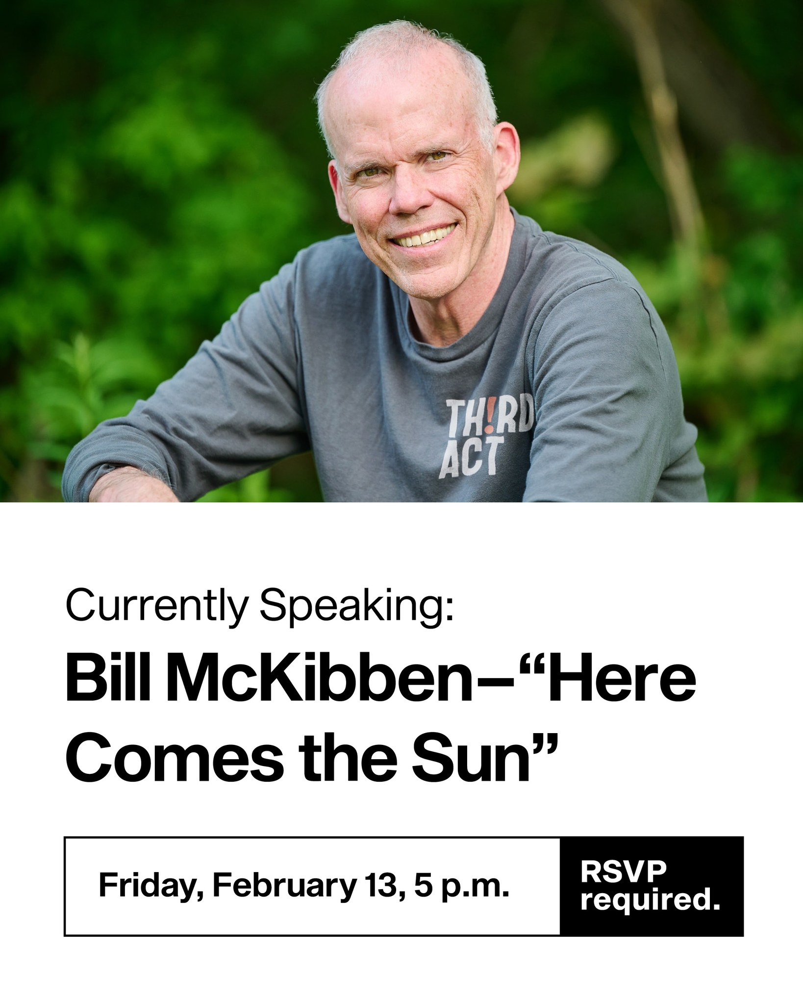 REMINDER: Don't miss your chance to see Bill McKibben at The Current this Friday at 5 p.m.
‼️Seating is limited for this special event so be sure to rsvp at the link in our bio today to reserve your spot.
Bill McKibben is a contributing writer to "The New Yorker," and a founder of Third Act, which organizes people over the age of 60 to work on climate and racial justice. He will be discussing his latest book "Here Comes the Sun."
@thecurrenteducation @billmckibbenvt #herecomesthesun #climatejustice #thirdact