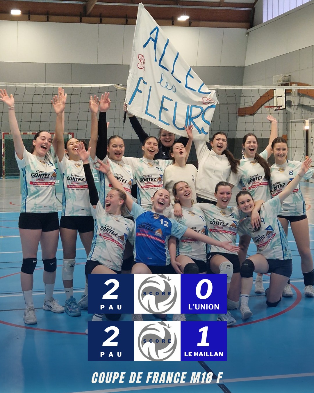 🌸 Résultats du week-end 🌸
Qualification des M18 ET M21 Féminin pour le prochain tour de Coupe de France !! 🌸🏆
📸 ; @sowaho0
🙌 Partenaires ;
@Thion Equip'Elevage / @keepcoolpau / @vandbpau /
@all_suites / @babettebeerhouse