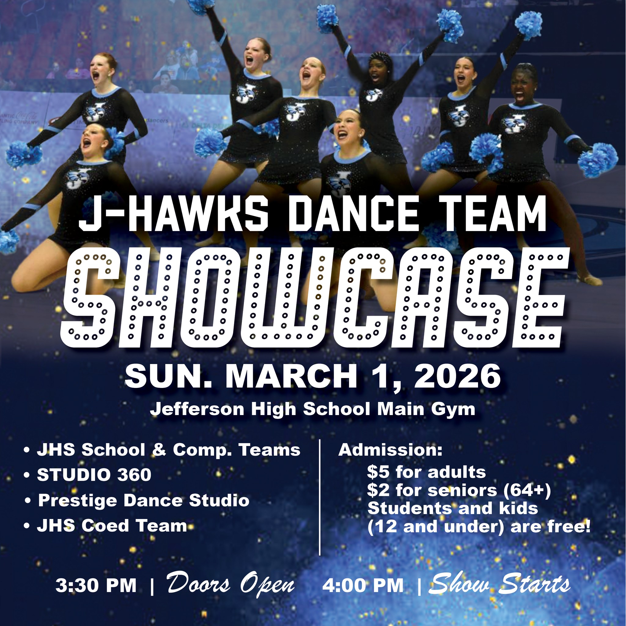 Friendly reminder that this is NOT a night you want to miss 👀🔥
Our Annual Dance Team Showcase Fundraiser is coming up fast, and the energy is going to be unreal 💙
📅 March 1
📍 Jefferson HS Main Gym
⏰ 4–6 PM