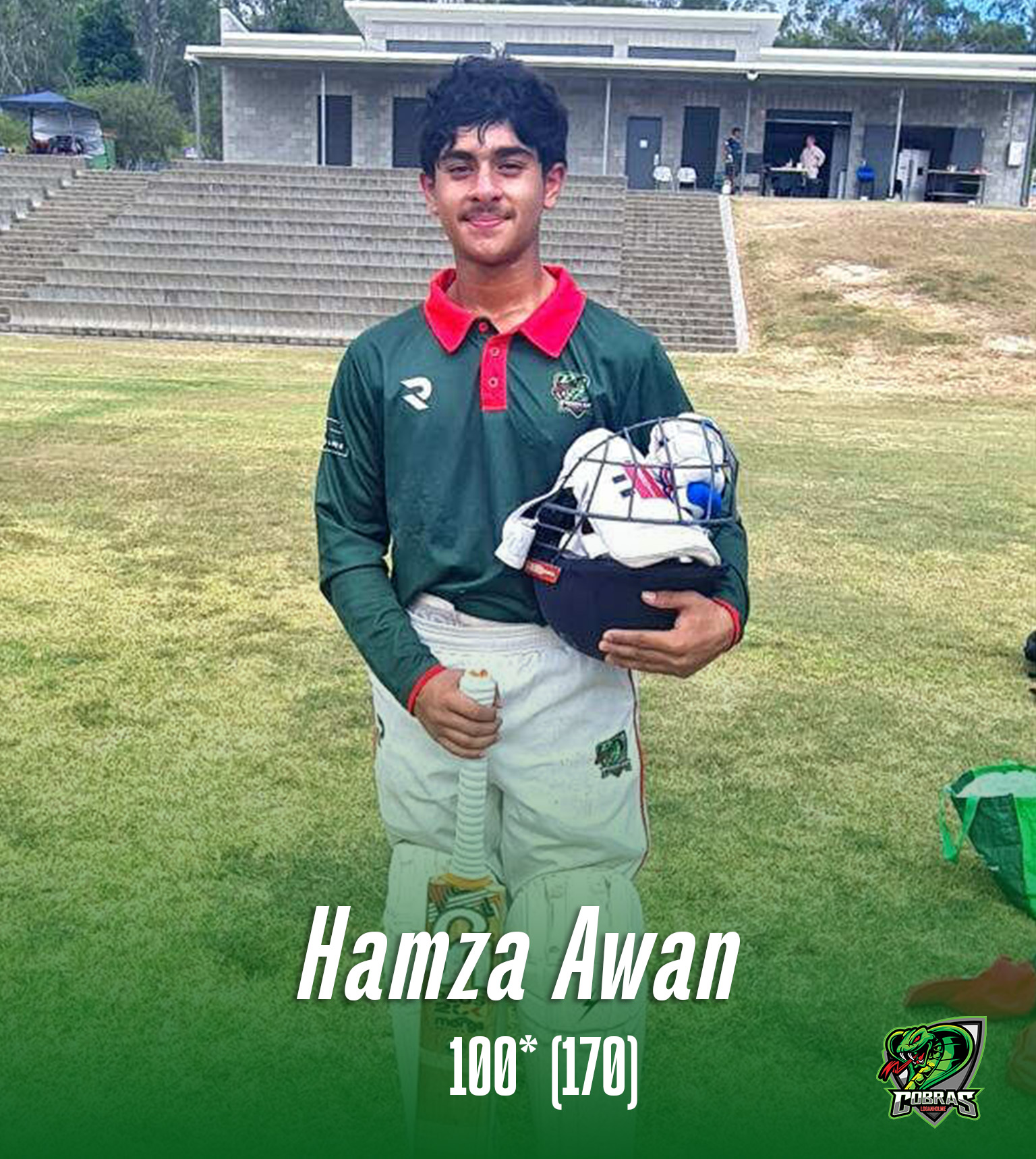 📣📣📣 JUNIOR CHAMPIONS ALERT
Massive shout-out to Hamza and Boston from 3A King Cobras who forged a massive, match-winning partnership this weekend against Marburg/Mt Crosby Thunder Dogs, with Boston making a sparkling 50 and Hamza notching up his first ever ton - Unbeaten from 170 balls!!!!
These boys have been mainstays of our junior roster for several years now and are now stepping up big time to spearhead the next generation of senior cricketers for Loganholme!
Great work lads and GO THE MIGHTY COBRAS 🐍🐍🐍