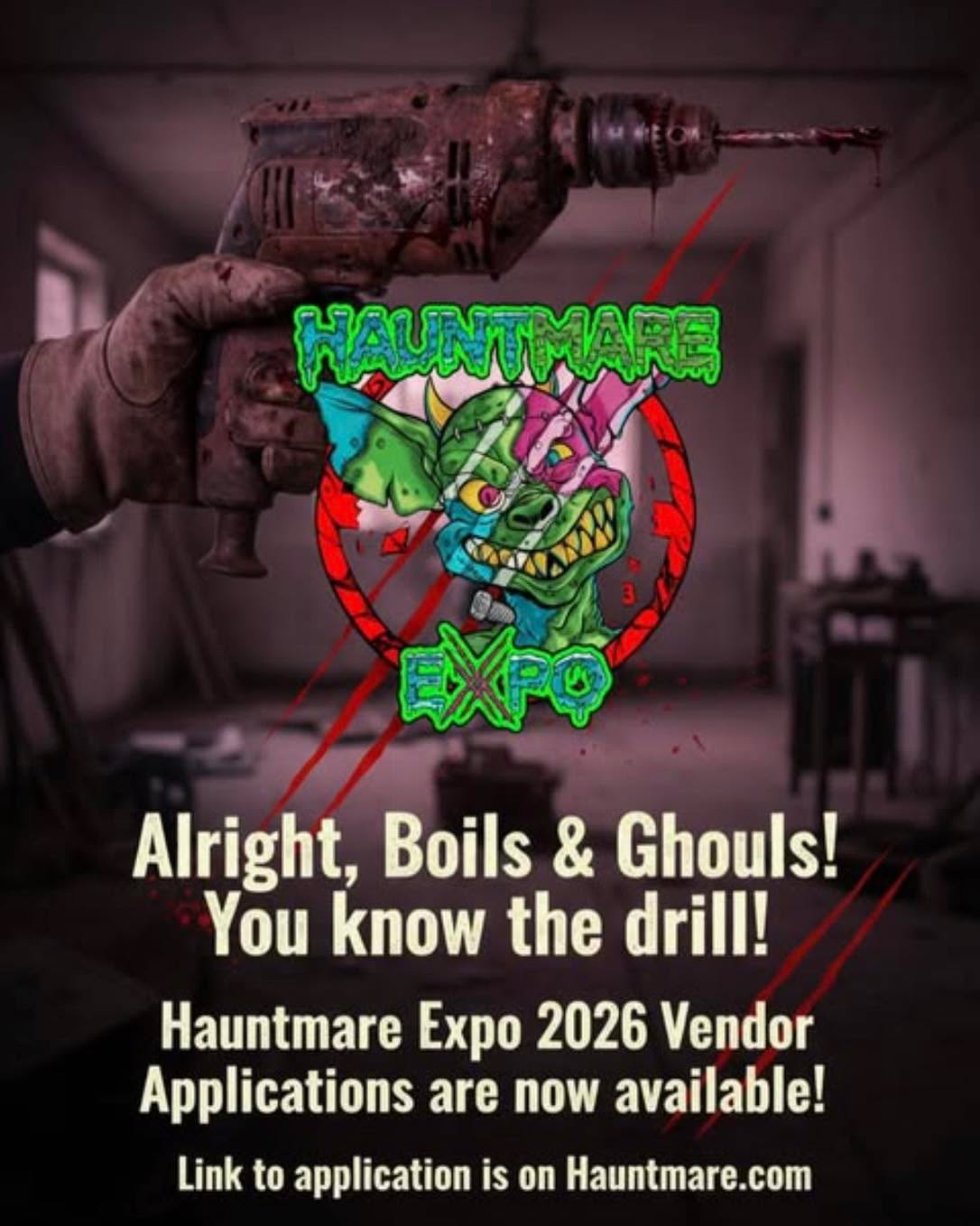 We are currently going over Vendor Applications if you applied please keep a look out in the email you submitted the application with.
Thank you for choosing to be apart of Hauntmare expo
🖤👻