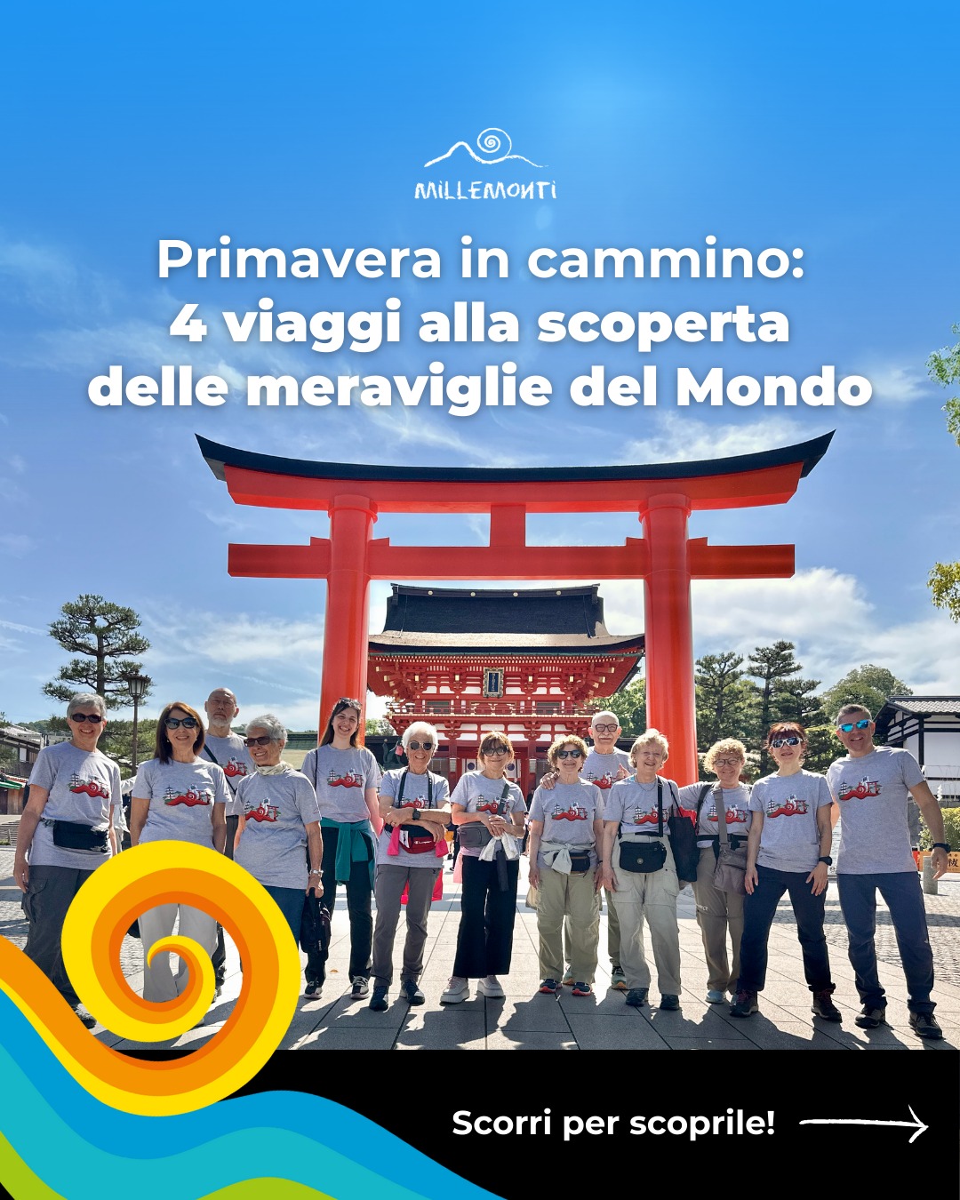 🌷 La primavera è il momento perfetto per rimettersi in cammino.
Le giornate si allungano, l’aria si fa più leggera e la natura dà il meglio di sé colorando il paesaggio di mille colori.
🥾🌍 Se ami scoprire il mondo passo dopo passo, abbiamo pensato a te: scorri tutte le immagini e scopri 4 viaggi di primavera ideati per farti vivere le meraviglie del mondo a piedi, senza fretta e senza pensieri.
PERCHÉ SCEGLIERE I VIAGGI DI GRUPPO MILLEMONTI? ✨
✅ Guida professionista sempre con te, per vivere ogni destinazione in modo autentico e guidato
🥾Trekking panoramici e accessibili, per camminare, scoprire e godersi davvero il viaggio
✈️ Tutto incluso, davvero: alloggi, attività e voli compresi
🧘🏼 Zero pensieri: organizziamo tutto noi, tu devi solo preparare lo zaino e partire
Tu porta la voglia di scoprire. Al resto pensiamo noi!
#millemonti #outdoors #trekking #viaggiare #viaggi #viaggio #vacanza #vacanze #viaggiotrekking #vacanzedigruppo #viaggiodigruppo
@sportlandweb_ @kayland_official @rockexperienceofficial @guidealpinelombardia @guidealpine_italiane