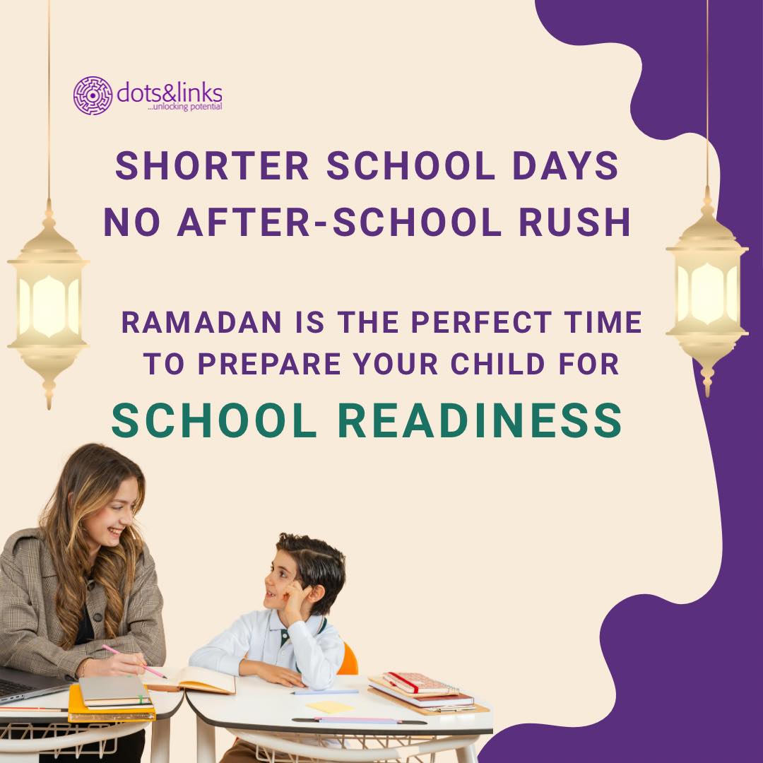 Ramadan brings shorter school days and quieter afternoons 🌙
For many families, this creates a rare window of time to finally pause and reflect.
Is my child emotionally and academically ready for school?
Are they confident, independent, and able to cope with classroom demands?
School readiness is about much more than knowing letters or numbers. It’s about the skills that allow a child to thrive once they walk through the classroom door.
Ramadan offers the space to address these concerns calmly, before the next academic stage begins.
👉 Book a cognitive assessment to better understand your child’s readiness.