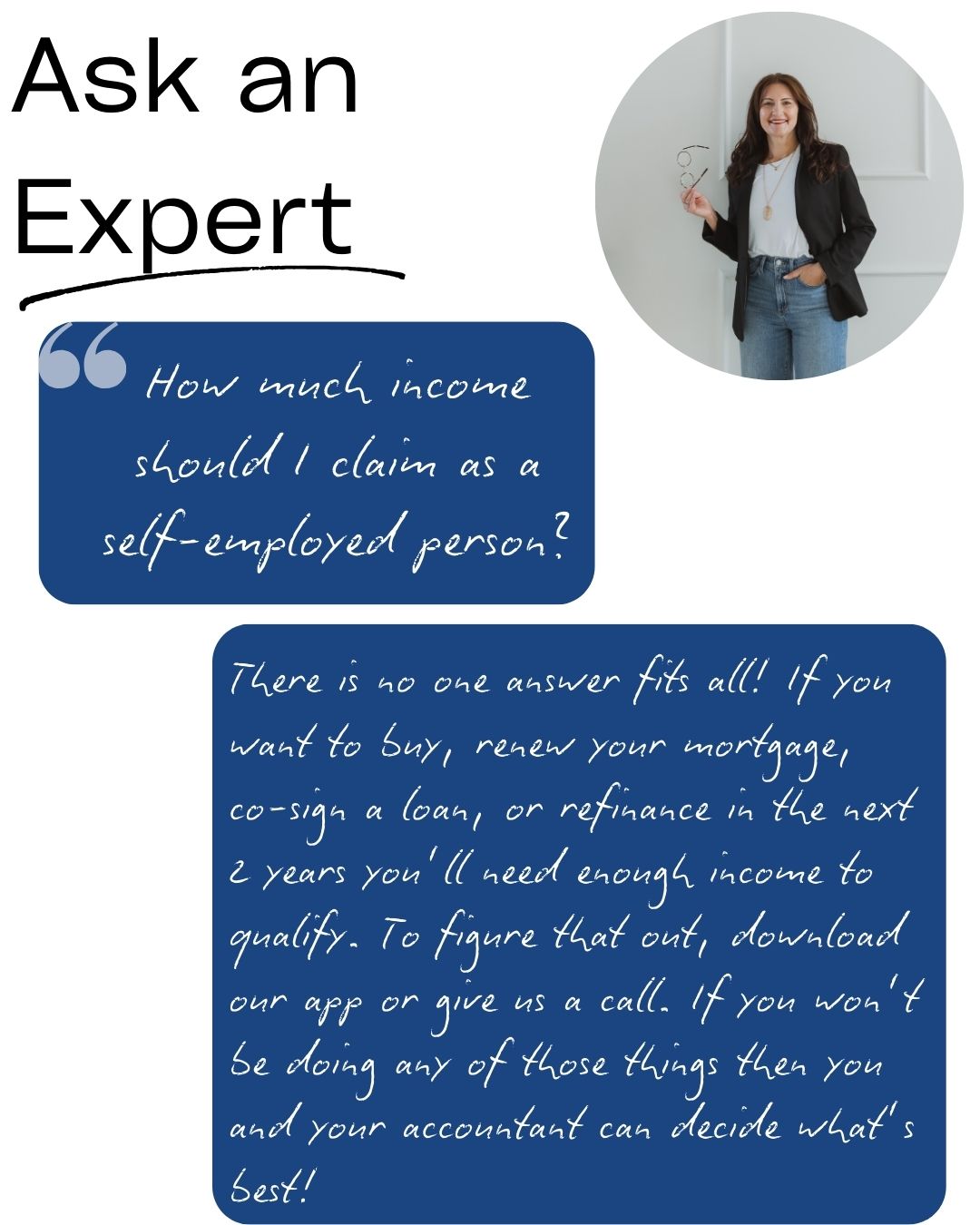 As tax time approaches many self-employed people are asking how much income they should claim...our advice? If you want to qualify for a mortgage in the next 2 years, claim enough income to qualify. How do you figure out how much income you need? Download our app to run scenarios or give our team a call!
#gertmartensmortgageteam #grandeprairiemortgagebroker #albertamortgagebroker #selfemployedmortgages