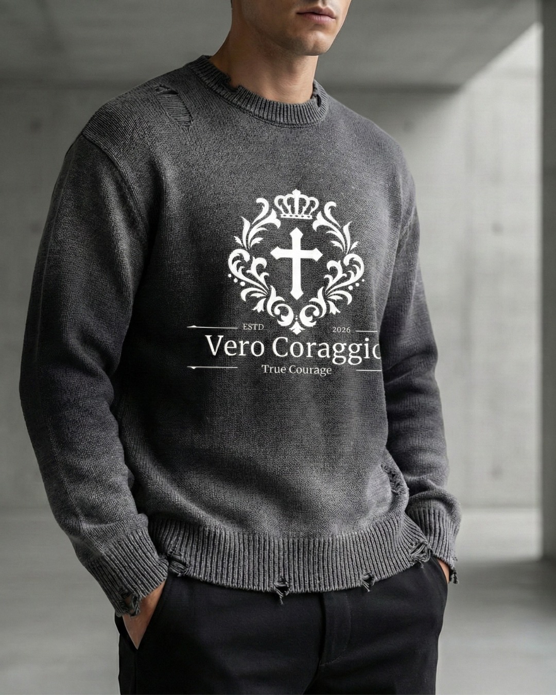 True courage isn’t just felt; it’s worn. 🛡️✨
Introducing the VERO CORAGGIO Sun Fade Crewneck. A masterclass in Canadian designer heritage, featuring hand-finished distressing and a bespoke sun-fade wash that makes every single piece a one-of-one original.
Designed for the bold. Crafted for the authentic.
Available now in a signature oversized fit. 🇨🇦
#YESHUA #VeroCoraggio #CanadianDesign #LuxuryStreetwear #ArtisanalFashion #OversizedStyle #StreetwearCulture