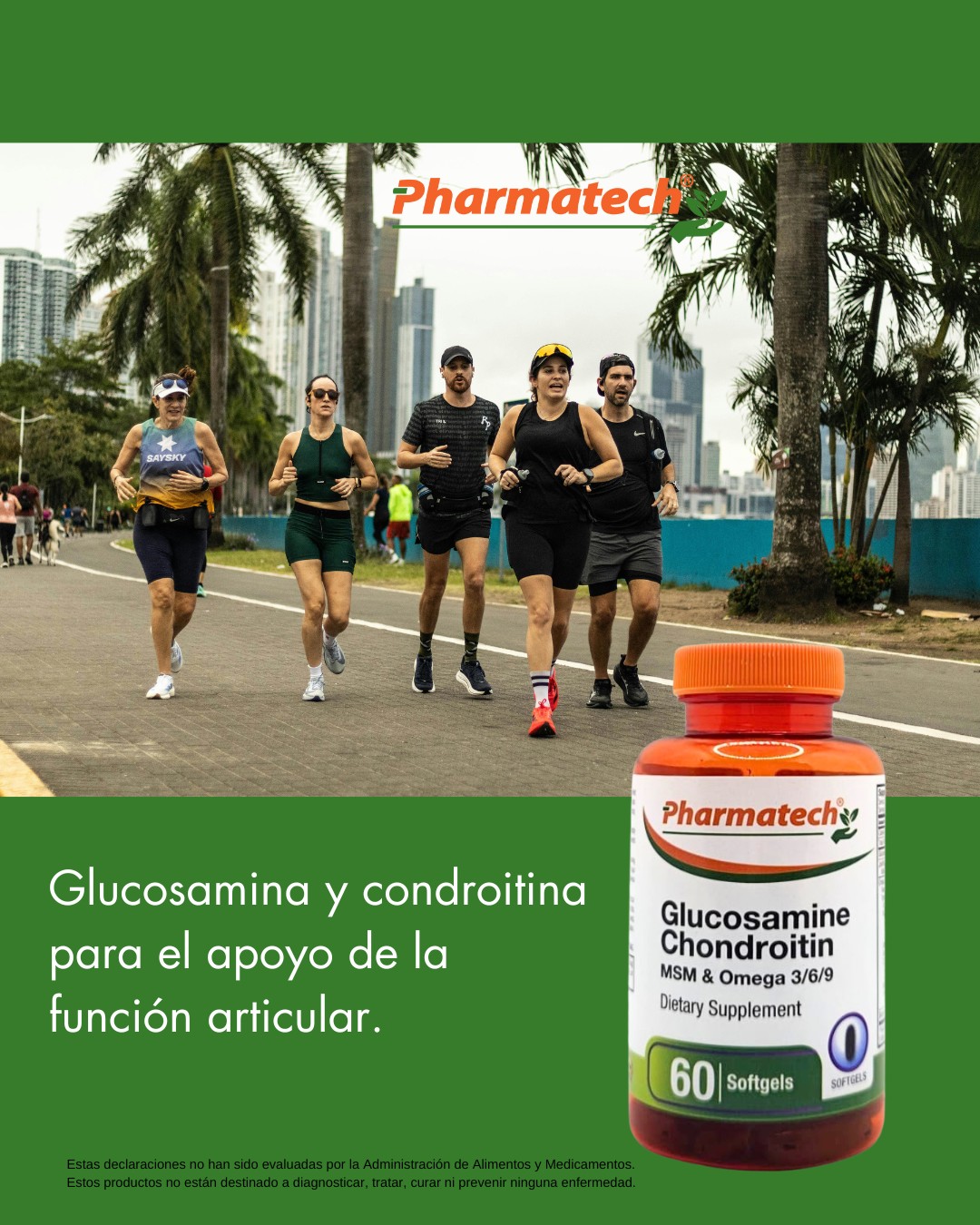 La base de una vida saludable incluye una alimentación completa y balanceada, el cuidado médico regular y el uso responsable de suplementos dietéticos de calidad.
Pharmatech® ha combinado los ingredientes Glucosamina, Condroitina, MSM, Boro, Omega 3/6/9, en capsulas blandas, formuladas para apoyar tu salud articular y contribuir al mantenimiento de la movilidad, como parte de un estilo de vida activo.
Encuéntralo en www.mesientobien.com
Con Pharmatech® me siento bien ✅
**Esta declaración no ha sido evaluada por la Administración de Alimentos y Medicamentos. Este producto no está destinado a diagnosticar, tratar, curar ni prevenir ninguna enfermedad.
----------------------
The foundation of a healthy life includes a complete and balanced diet, regular medical care and the responsible use of quality dietary supplements.
Pharmatech® combines the ingredients glucosamine, chondroitin, MSM, boron, and omega 3/6/9 in softgels, formulated to support joint function and contribute to the maintenance of mobility as part of an active lifestyle.
Find it on www.ifeelgood.us
With Pharmatech® I feel good ✅
**This statement has not been evaluated by the Food and Drug Administration. This product is not intended to diagnose, treat, cure, or prevent any disease