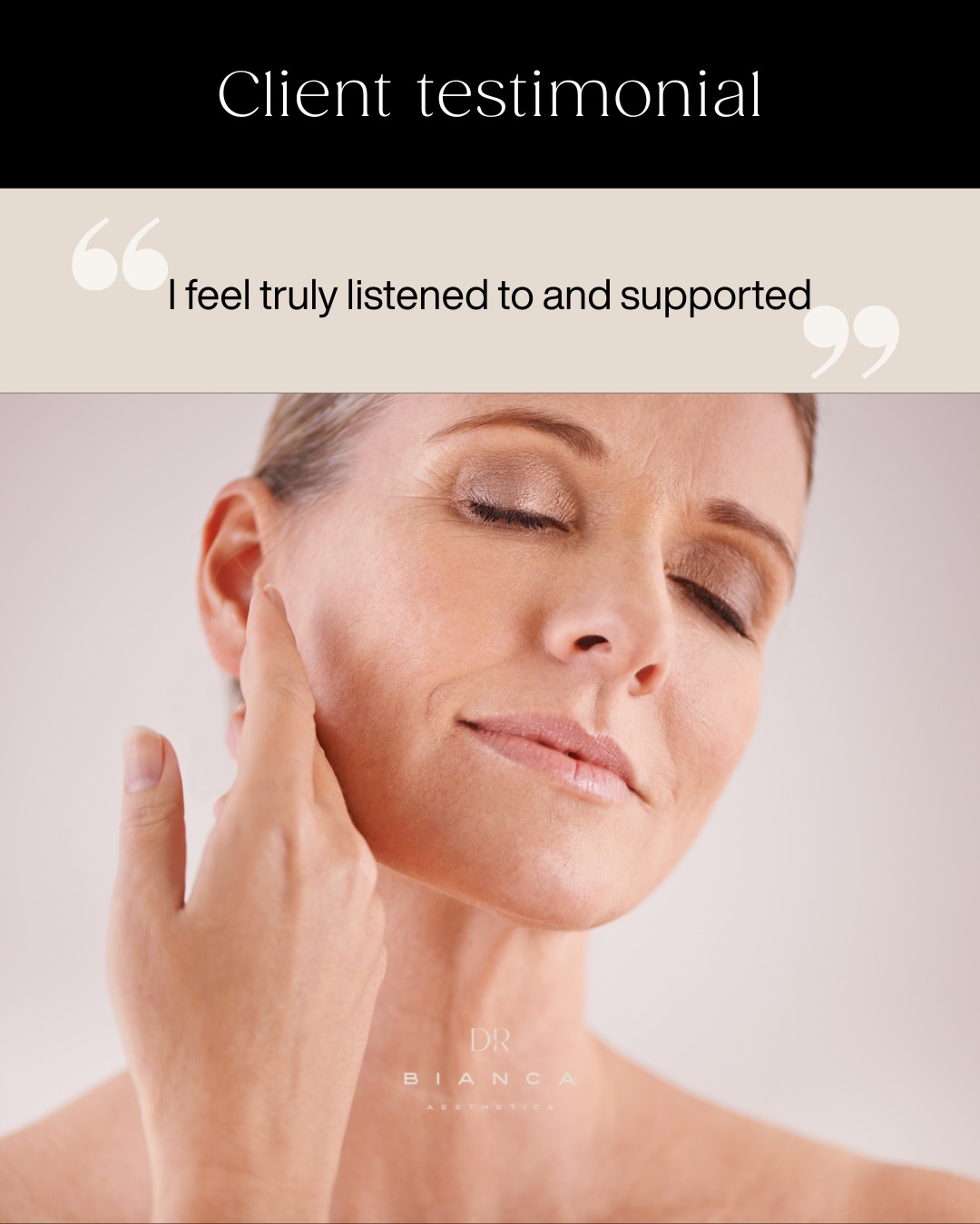Menopausal skin deserves expert care💫
Menopausal skin can feel confusing, unpredictable, and frustrating - but you don’t have to navigate it alone.
At Dr Bianca Aesthetics, every skin journey starts with understanding. Hormonal changes can affect hydration, texture, sensitivity, and firmness, which is why Dr Bianca offers personalised, medical-led solutions to support your skin through menopause and beyond.
Our clients say it best:
“Dr Bianca is truly excellent, I cannot highly recommend her enough…She was professional, caring and really made me feel comfortable discussing all aspects of my skin care issues and difficulties (menopausal and age-related). My assessment was superbly comprehensive and informative. I am now so much more informed and have a treatment plan to support my skin needs.”
Because menopausal skin deserves compassion, expertise, and real results ✨
#MenopausalSkin #MenopauseSkincare #HormonalSkin #MedicalAesthetics #DrBiancaAesthetics #SkinConfidence