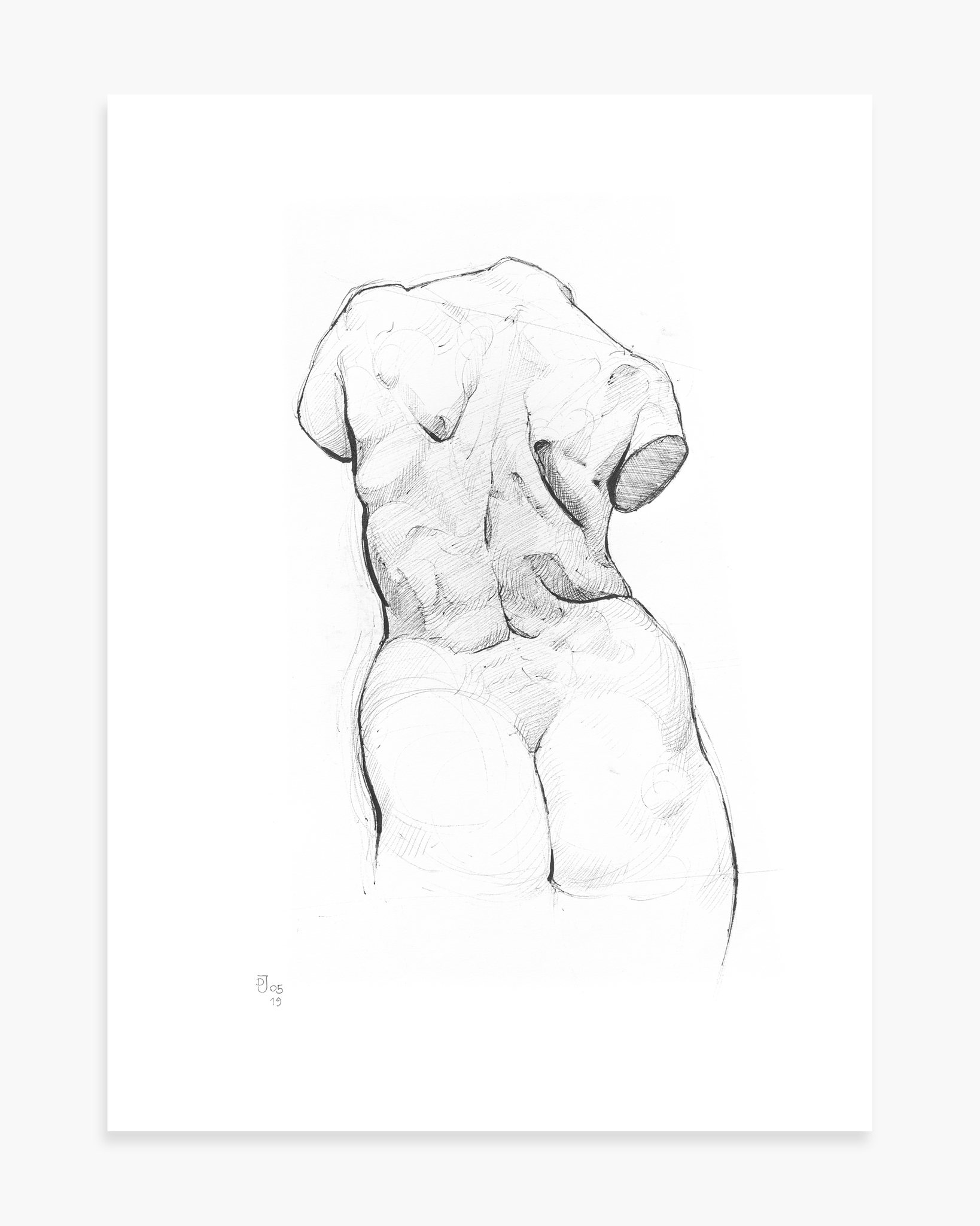 Female Torso 1
42 x 29,7 - Papier
Kugelschreiber (Pen)
05/2019