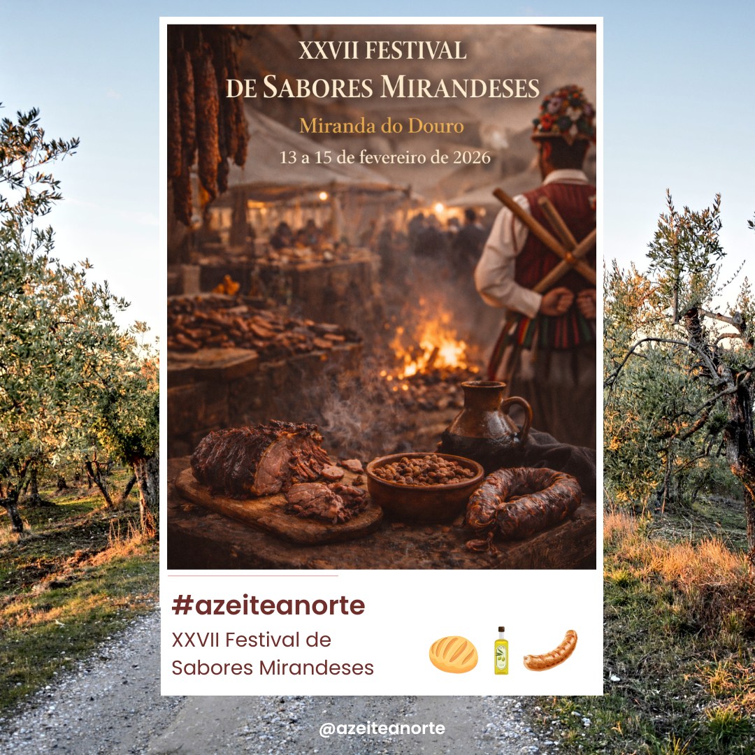 XXVII Festival de Sabores Mirandeses | Miranda do Douro
De 13 a 15 de fevereiro de 2026, Miranda do Douro volta a afirmar-se como um dos grandes palcos da gastronomia tradicional transmontana com mais uma edição do Festival de Sabores Mirandeses.
Durante três dias, os produtos endógenos ganham protagonismo: da Vitela Mirandesa ao Cordeiro de Raça Churra Galega Mirandesa, do porco e seus derivados à doçaria regional e ao artesanato identitário. Um encontro entre produtores, visitantes e território que reforça a autenticidade, a qualidade e a competitividade dos sabores locais.
Mas o festival é também celebração e cultura. O palco recebe: Zingarus (13 fev.), ATOA (14 fev.) e Cláudia Martins & Minhotos Marotos (15 fev.)
Entre showcookings, provas, animação musical e experiências ligadas às raças autóctones, este é um evento que valoriza a economia local e projeta Miranda do Douro como destino gastronómico de excelência no Norte de Portugal.
🌿 Mais do que um festival, é uma viagem aos sabores autênticos de Trás-os-Montes, onde tradição e identidade caminham lado a lado.
📍 Miranda do Douro
📅 13, 14 e 15 de fevereiro de 2026
#azeiteanorte #azeite #trasosmontes #altodouro #nortedeportugal #mirandadodouro #saboresmirandeses #pauliteiros #pauliteirosdemiranda #turismoanorte #turismorural #olivoturismo #oliveoilturism #turismogastronomico #gastronomia #gastronomy #portugalfood #saboresdeportugal #portugal #Portugal #portoandnorth #visitportugal #visitportoandnorth #evoo #slowlife #olivoturismoportugal #oleoturismoportugal
