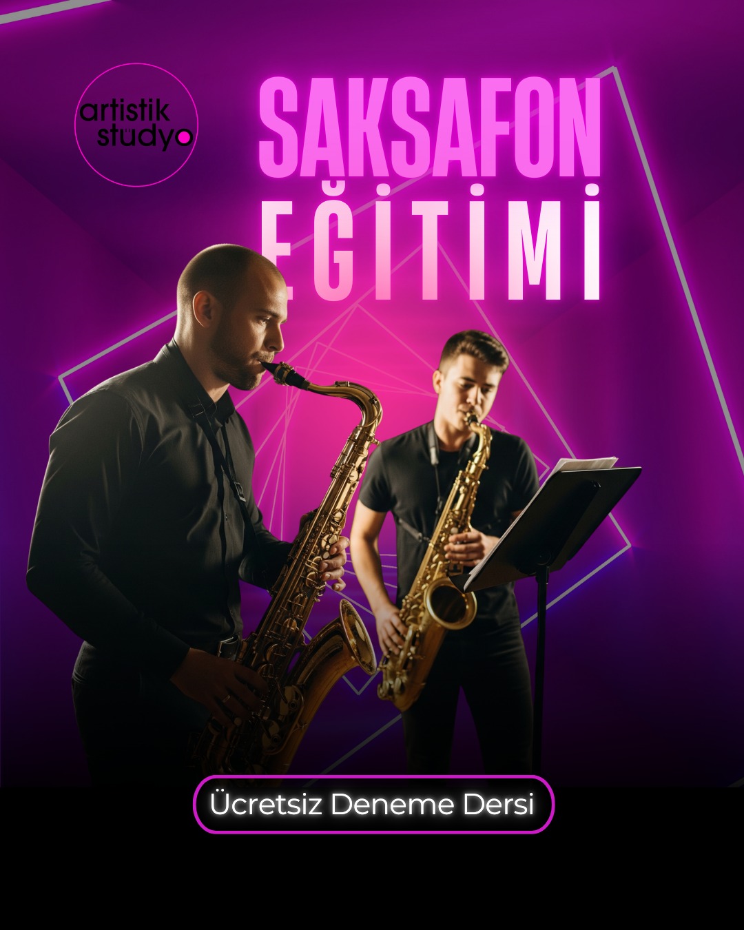 Şehrin Ritmini Saksafonla Yakala! 🎷
Hayatın koşturmasına kısa bir mola verip, saksafonun o buğulu ve tutkulu tınılarıyla tanışmaya hazır mısın? Artistik Stüdyo’da, rofesyonellerden her yaştan müziksevere kadar herkese uygun, kişiselleştirilmiş bir eğitim süreci sunuyoruz.
✨ Neden Bizimle Başlamalısın?
Profesyonel Atmosfer: İlham verici, tam donanımlı ve izole bir stüdyo ortamında ders alma ayrıcalığı.
Uzman Eğitmenler: Tekniğini geliştirecek veya sıfırdan başlamanı sağlayacak profesyonel rehberlik.
Ücretsiz Deneme Dersi: Saksafonla arandaki bağı keşfetmen için ilk dersin bizden!
Size Özel Müfredat: Kendi hızında, sevdiğin tarzlarda (Caz, Blues, Pop) ilerleme imkanı.
Antalya Muratpaşa’nın kalbinde, prestijli bir hobi edinmek ve müziğin havalı dünyasına adım atmak isteyen herkesi bekliyoruz.
📍 Konum: Antalya, Muratpaşa
📞 Bilgi ve Randevu: 0542 248 69 20
#SaksafonEğitimi #AntalyaMüzik #ArtistikStudyo #SaksafonDersi #CazAntalya #MuratpaşaEtkinlik #HobiEdin #MüzikStüdyosu #SaksafonKursu #AntalyaSanat