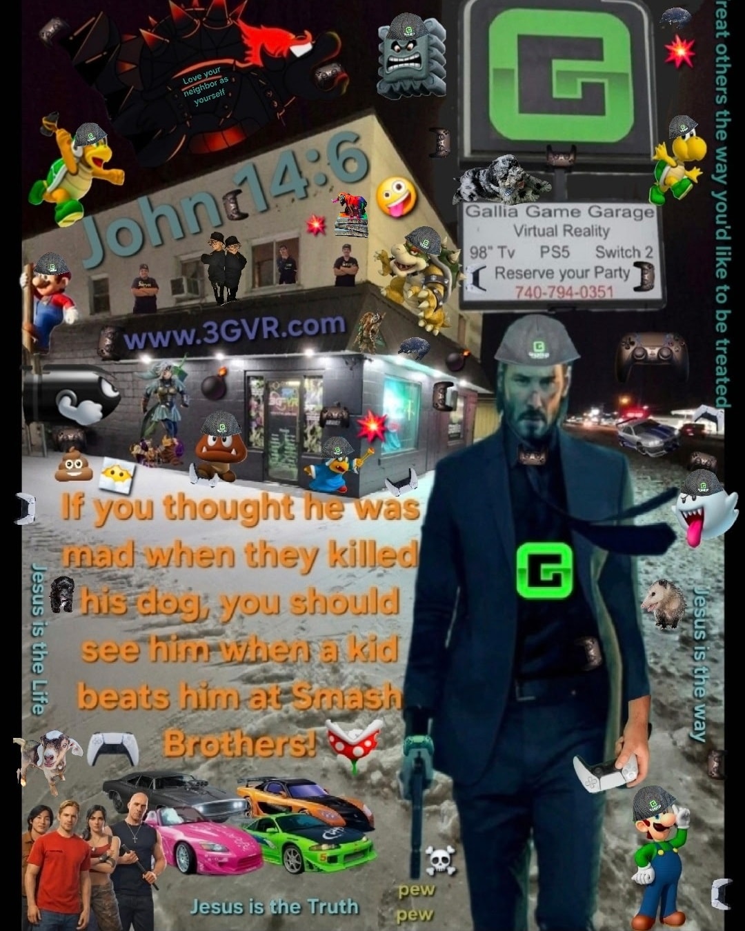 Holy STICKERS Batman! It's a chance to WIN 💥🥳🥳💥$150. Gift Certificate for the Gallia Game Garage! Can you find all of the PS5 controllers in the picture? You're gonna have to look close 🧐 & count carefully 🤔
Contest rules:
No purchase necessary.
In order to be eligible to win, you must:
#1- follow our page.
#2- Like, & share this post &
#3- send us a private message with the number of PS5 controllers you believe is in the pic. (NO SPOILERS! Don't post your guesses publicly. We will do our best to delete any spoilers.)
1 entry per person.
Whoever guesses the closest without going over will win.
If there are multiple winners then we will have a tie breaker in store. Where the winners (or person of their choosing) will compete against each other.
(If participants can't come in at same time then we have other options to determine the ultimate winner, & will disclose those at such time as needed)
Contest ends- March 15th 2026 6pm EST
Winner(s) (along with the correct answer) will be revealed on Monday March 16th 2026 @8pm EST
In the mean time, have fun! :)
#Contest #gaming #3GVR #GalliaGameGarage