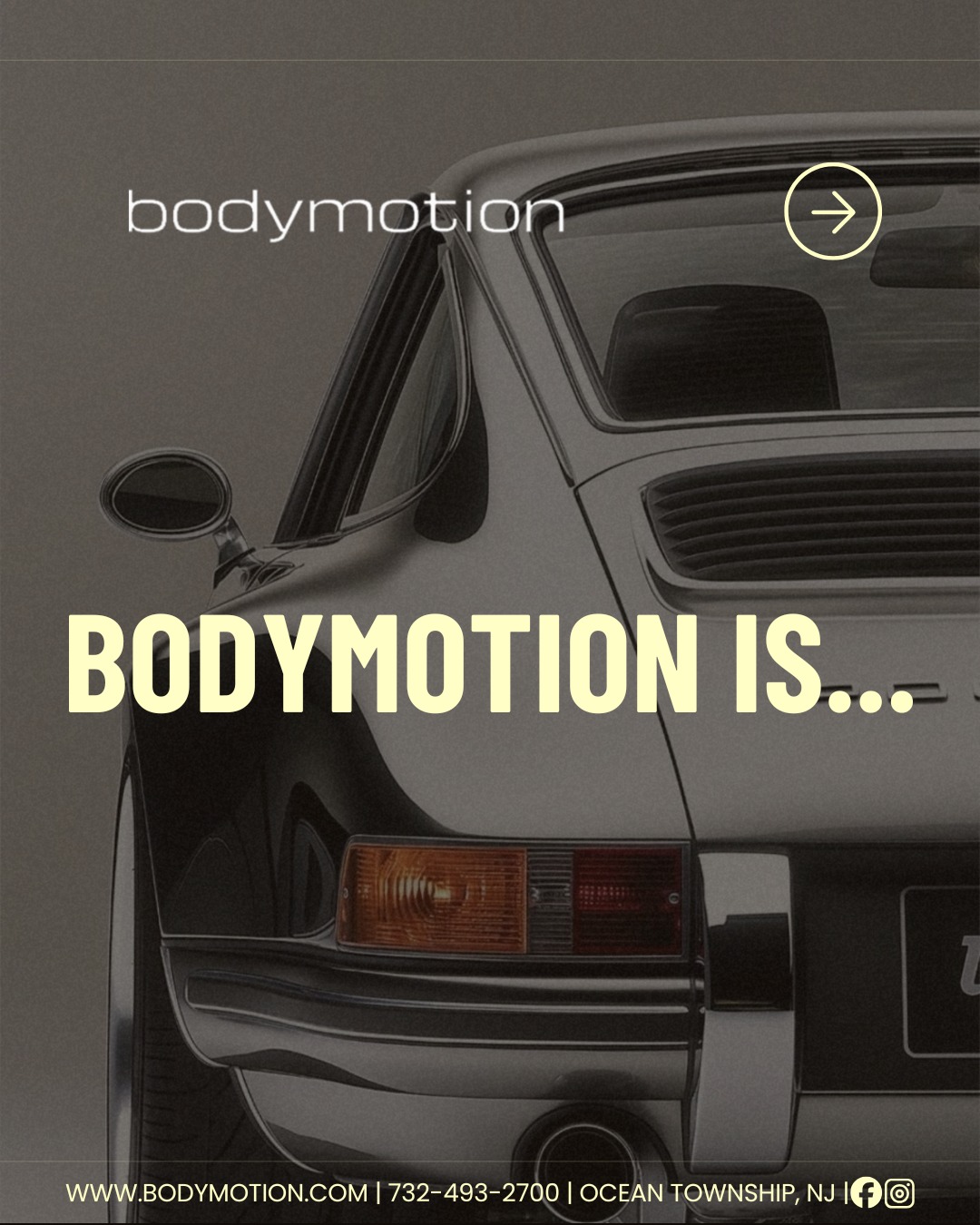 Bodymotion is …
✔️Family-owned
✔️Manufacturer Trusted
✔️Insurance Backed
www.bodymotion.com | 732-493-2700
#Bodymotion #40YearsOfService #AutoCare #collisionrepair #monmouthnj #newjerseybusiness #customerservice #autobody #autorepair #bodyshopnearme #autobodyshopnearme #autorepairshopsnearme