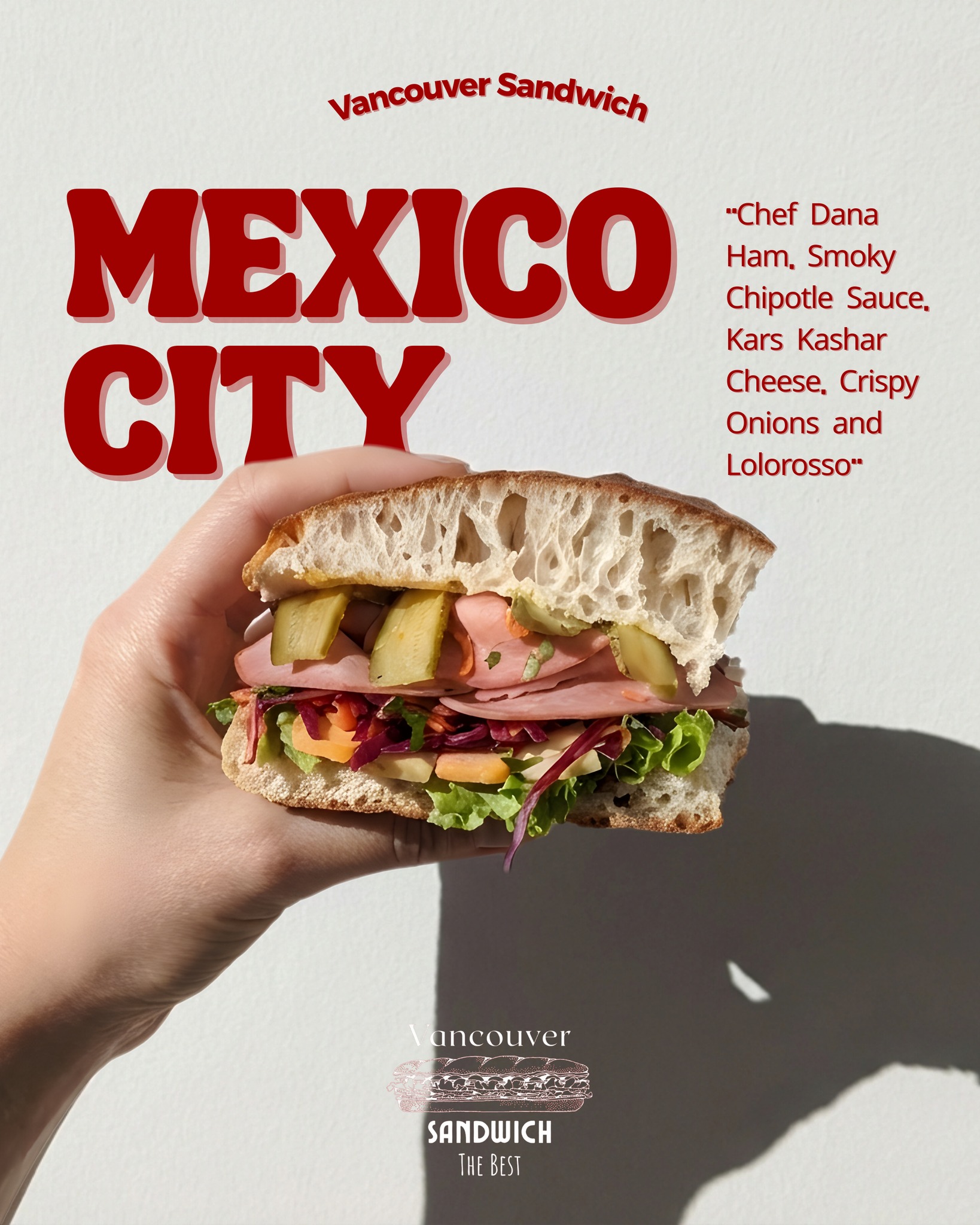 Şehrin En Havalısı: Mexico City 🌵
Bu sadece bir sandviç değil, bir karakter meselesi. 😎 Chef Dana’nın özel reçetesiyle: Jambon, isli Chipotle sos, Kars Kaşarı ve o çıtır çıtır soğanlar... Lolosso ile tamamlanan bu dumanlı ve hafif acı lezzet, damak tadına güvenenler için.
Sıradan tatlardan sıkılanlara, Mexico City biletiniz hazır! 🎟️🔥
#VancouverSandwich #MexicoCity #Chipotle #SpicyFood #CrispyOnion #SandwichTime