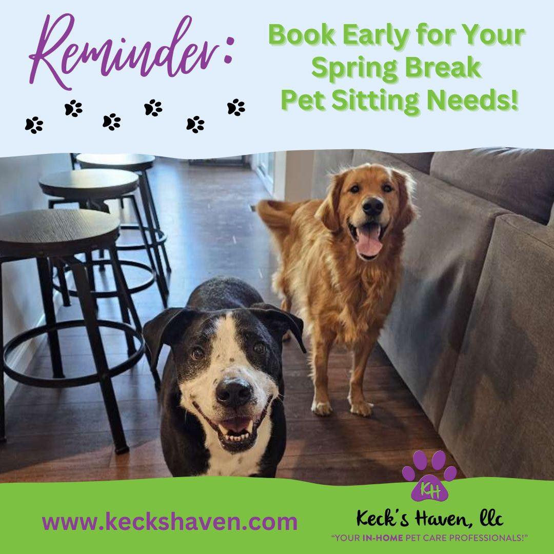 If you are looking for a professional pet sitter that is bonded, insured, and CPR/First Aid certified, look no further!!! Keck's Haven has you covered!! Book now for spring and summer break!! You get pictures and updates every visit. Your pets love visitors, let us make their day when you are away!! www.keckshaven.com
#catsitternearme #dogsitternearme #petsitternearme #keckshaven #dogsitter #ofallondogwalker #wentzvillepetsitter #bestpetparentsever #PetSittersWeek #loveourpetsitters #appreciateourpetsitters #clientsrock #wentzvilledogwalker #weloveyourpets #keepyourpetsathome #petsittingadventures #keepingthemsafeathome #dogsofwentzville #psi #petsitter #dogwalker #dogsofofallon #dogwalks #kecksrock #catlife #googlepetsit #petlover #PetLoversUSA