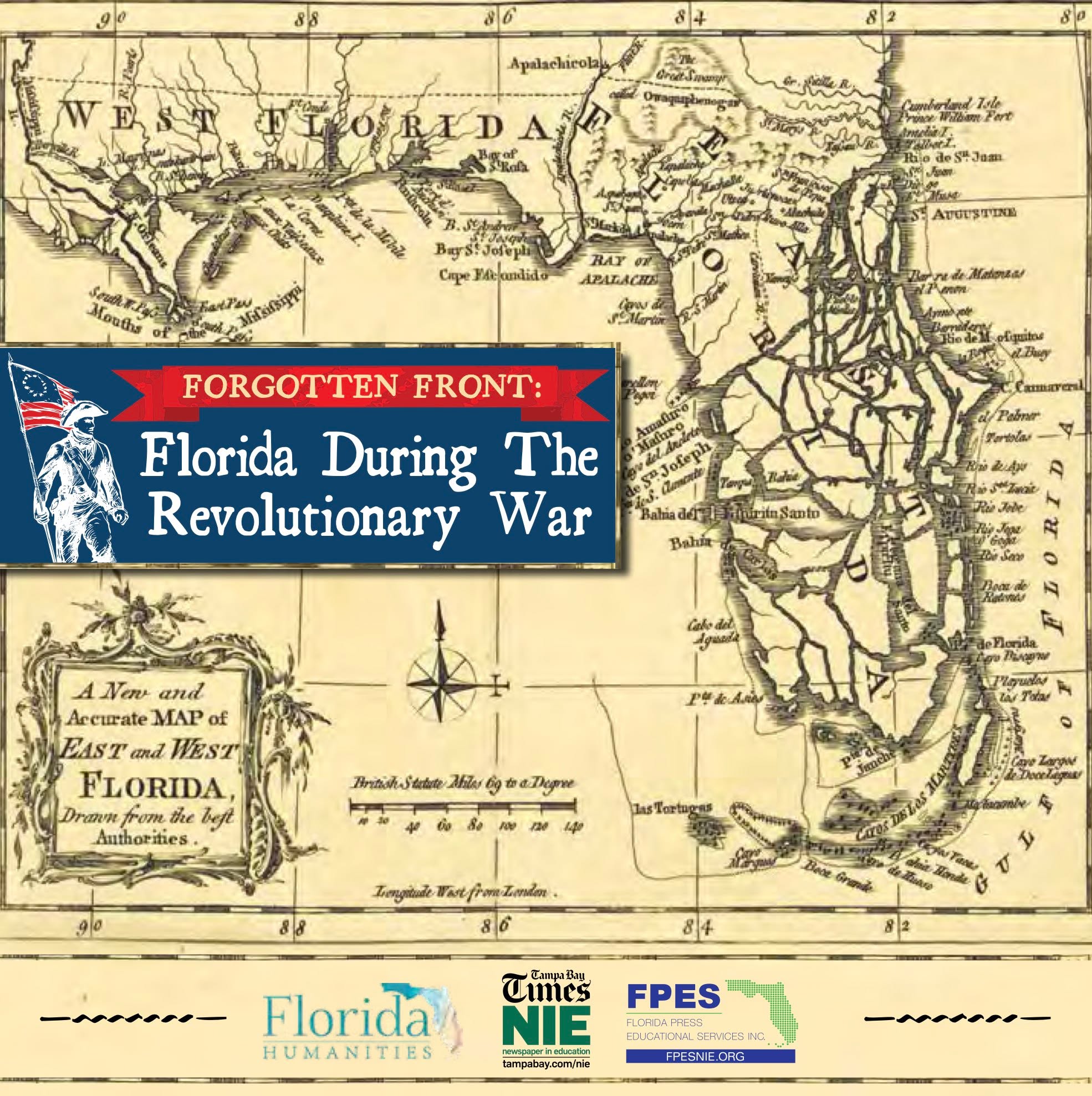 NEW Tampa Bay Times Newspapers in Education
Written by Jodi Pushkin and Sue Bedry, Times staff
Designed by Stacy Rector, owner Fluid Graphic Design
Forgotten Front: Florida During the Revolutionary War
Grade levels: Middle and High school
In 1763, France, Britain and Spain signed the Treaty of Paris at the end of the French and Indian War. As part of the treaty, Spain gave up Florida to Britain in exchange for Havana. The British then divided Florida into two territories: East Florida and West Florida, the only two southern colonies to remain loyal to King George III during the Revolutionary War. Explore how different groups of Floridians – including British colonists, Spanish colonists, enslaved people, free Black people and Native Americans – experienced and influenced the events of the American Revolution. This publication was created in partnership with Florida Humanities.
Click the link to view the publication. 🔗 https://nieonline.com/tbtimes/downloads/supplements/ForgottenFrontFinalWeb.pdf
#Florida #Tampa #RevolutionaryWar #250