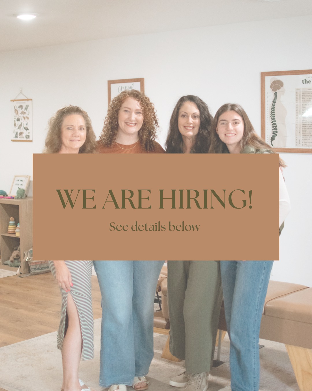 We're Hiring a Front Desk Coordinator! â¨
Wild Bloom Chiropractic is looking for a friendly, reliable, and detail-oriented Front Desk Coordinator to join our warm, patient-centered office. It you love connecting with people and helping create a welcoming environment, we'd love to hear from you!
This role includes greeting patients, answering phones, scheduling appointments, learning about chiropractic and the software we use, and helping keep the front desk running smoothly. You'll also support families during visits - from chatting with parents to playing with kids and holding babies.
Schedule is 15-20 hours/week and includes:
âMonday 12-6
âTuesday + Thursday 7:30-12:30
â1-2 Friday's per month from 8:30-1:30
âFlexibility to cover for other employees as needed
We're looking for someone who is organized, calm under pressure, professional, personable, comfortable using computers and office software, and great at multitasking. Previous front desk or customer service experience is a plus, but not required. It's a huge perk if you've got a passion for healthy, holistic living, especially chiropractic!
Why join us?
âWe are a supportive and positive work environment
âWe are passionate about serving the community through holistic living and chiropractic
âConsistent part-time hours and flexibility
âOpportunity to grow with a small, caring team
âWeekly chiropractic care is included!
Interested?
đEmail us your resume to connect@wildbloomchiro.com