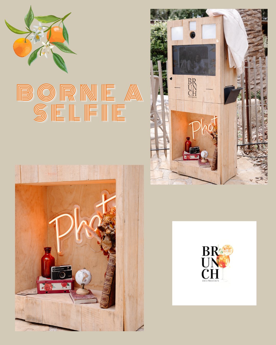 🍊✨ BORNE À SELFIE – L’ANIMATION INCONTOURNABLE DE VOS ÉVÉNEMENTS ! ✨🍊
Mariage, anniversaire, baptême, soirée privée ou événement professionnel… ajoutez une touche fun et élégante à votre journée avec notre photobooth en bois au style chaleureux et vintage 🤍📸
🎉 Photos instantanées
🎉 Souvenirs personnalisés
🎉 Installation & accompagnement inclus
🎉 Design unique et soigné
Créez des souvenirs inoubliables avec vos invités et repartez avec des clichés remplis d’émotion ✨
📍 Disponible dans tout l’Hérault et le Gard
📩 Réservations & devis en message privé
#Photobooth #borneaselfie #mariageherault ##événementhérault #AnimationMariage #LocationPhotobooth #Herault #SouvenirsInoubliables #brunchdesprestas