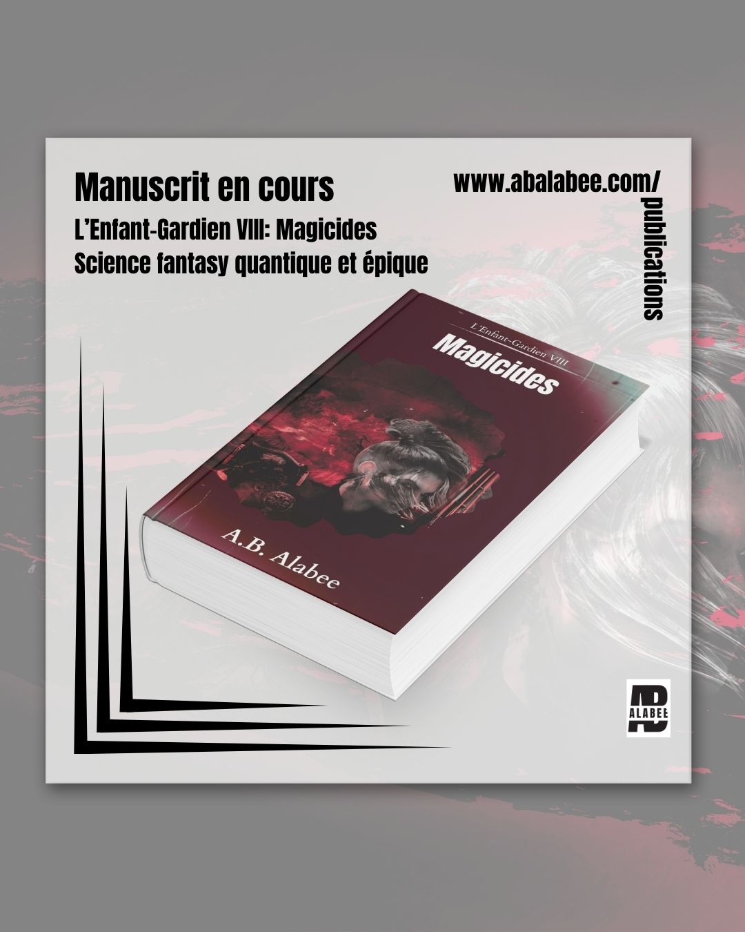 Mise à jour manuscrit en cours - fiction quantique
2ième Extrait livre - l’Enfant-Gardien VIII : Magicides, un roman de Science Fantasy par A.B. Alabee
Événement quantique 1.368 : Améthyste
En mer, 17 itak 586 cont.
…
Raly hausse les épaules, inspire profondément et retient son souffle.
Que veut-elle me demander ?
Je pince les lèvres et lui jette un regard méfiant, bien que j’accueillerais avec soulagement n’importe quelle distraction. Elle laisse échapper l’air de ses poumons :
— Nous sommes en train de perdre toutes nos réserves de rhum…
Elle fait allusion aux défis des matelots, aucun de nos compagnons n’est parvenu à battre leur meilleure grimpeuse dans une course pour arriver à la hune du grand mât avant elle. Raly resserre son étreinte :
— Je parie que tu peux défendre notre honneur avec tes pouvoirs d’élémentale.
— Je ne vais pas tricher pour remporter une compétition honnête. Me crois-tu incapable de gagner cette course ?
Elle bondit en arrière en collant la main contre sa bouche :
— Oh non ! Je n’ai pas voulu insinuer que… Je pense qu’elle triche.
— Non, elle est très agile dans des cordages qu’elle connaît par cœur.
— Tu ne la regardais même pas !
Je relève mes sourcils, amusée, mais elle ne le remarque pas, puisque toute son attention se porte sur ses doigts qu’elle tord nerveusement. Je me doute bien de ce qu’elle veut me demander et elle croit certainement que sa proposition ne me plaira pas. Je tapote sa main pour l’encourager.
Elle hésite :
— Une petite course… ça te changerait les idées. Tu étais si enjouée depuis notre départ, nous nous inquiétons de ton spleen ce matin.
— Voilà donc le chat sorti du sac !
Elle ouvre la bouche, mais je la muselle en riant doucement :
— Me dégourdir les jambes me ferait en effet le plus grand bien. Après toi…
À suivre sur la page exclusive des explorateurices ancilians ou dans deux semaines.
#abalabee #sciencefantasy #extraitlivre #quantumfiction #manuscritencours