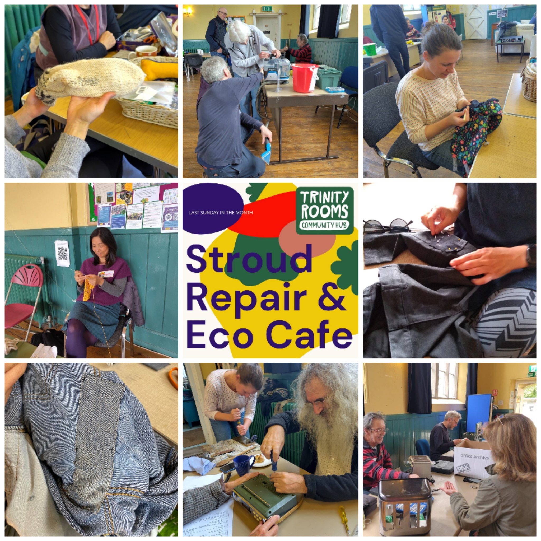 Our Trinity Rooms Repair Cafés are a free meeting place on the last Sunday of each month all about repairing things together in Stroud.
You can also get items fixed by volunteers, enjoy delicious lunches, join in knitting, eat cakes, get inspired, crafty, be more sustainable, connect with others, and so much more….
Next Date Coming Up on 29th March. Further info and booking repair slots can be found on our website / via: linktr.ee/trinity.rooms
#Stroud #SupportingLocal #Community #Amberley #MakeDoMend #ClimateAction #Chalford #Wasteless #Nailsworth #Repairing #Painswick #SustainableLiving #Gloucestershire